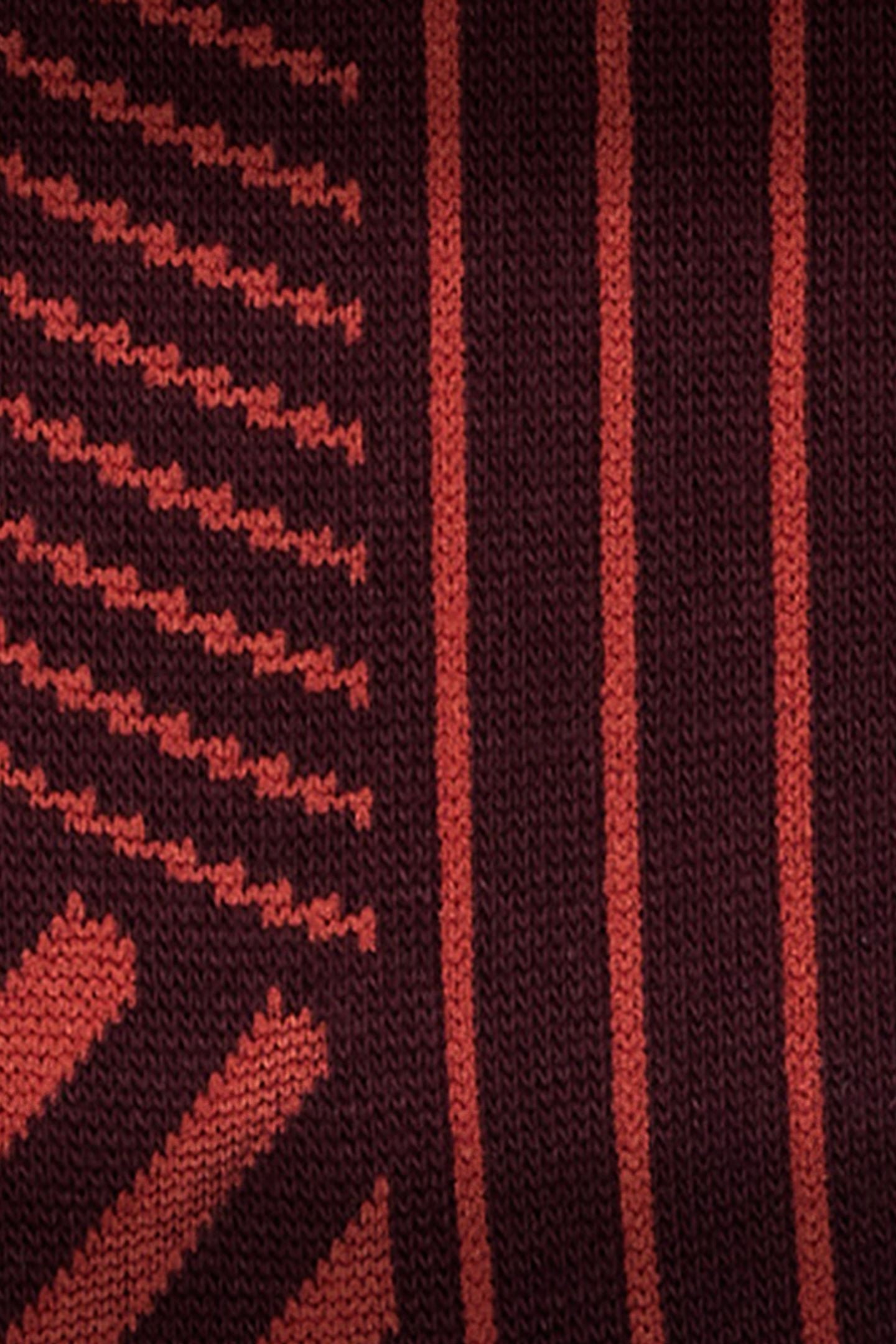 MEN SOCK GORDON STRIPE BURGUNDY/ BORDE 5