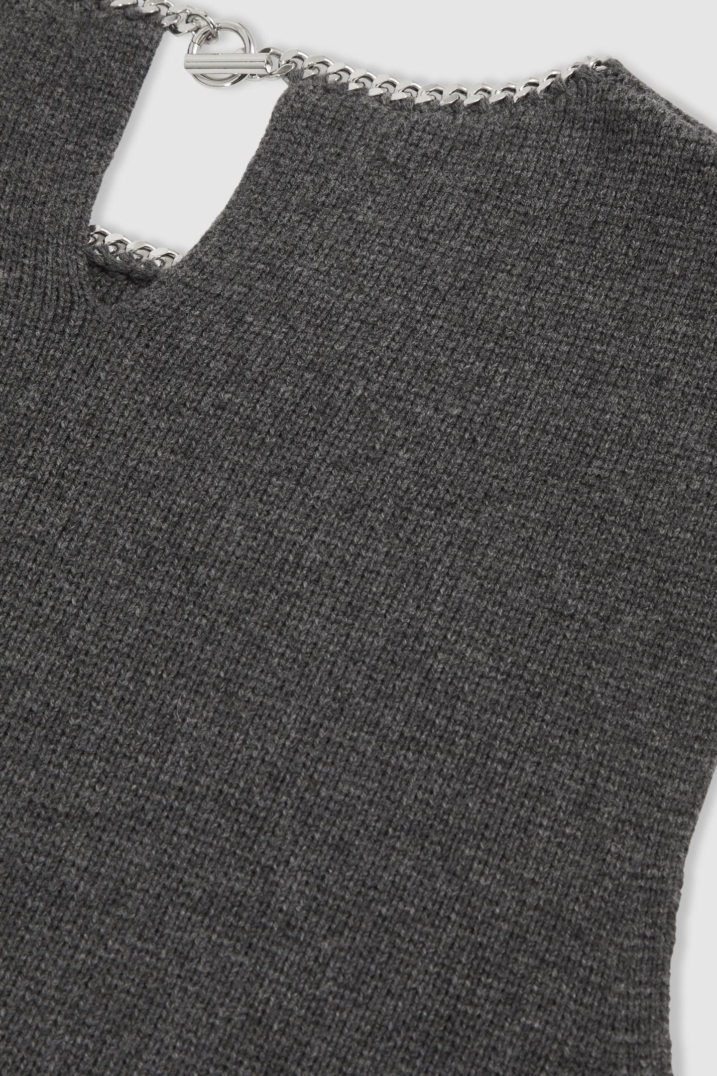 NECKLACE TRIM VEST CHARCOAL GREY 7
