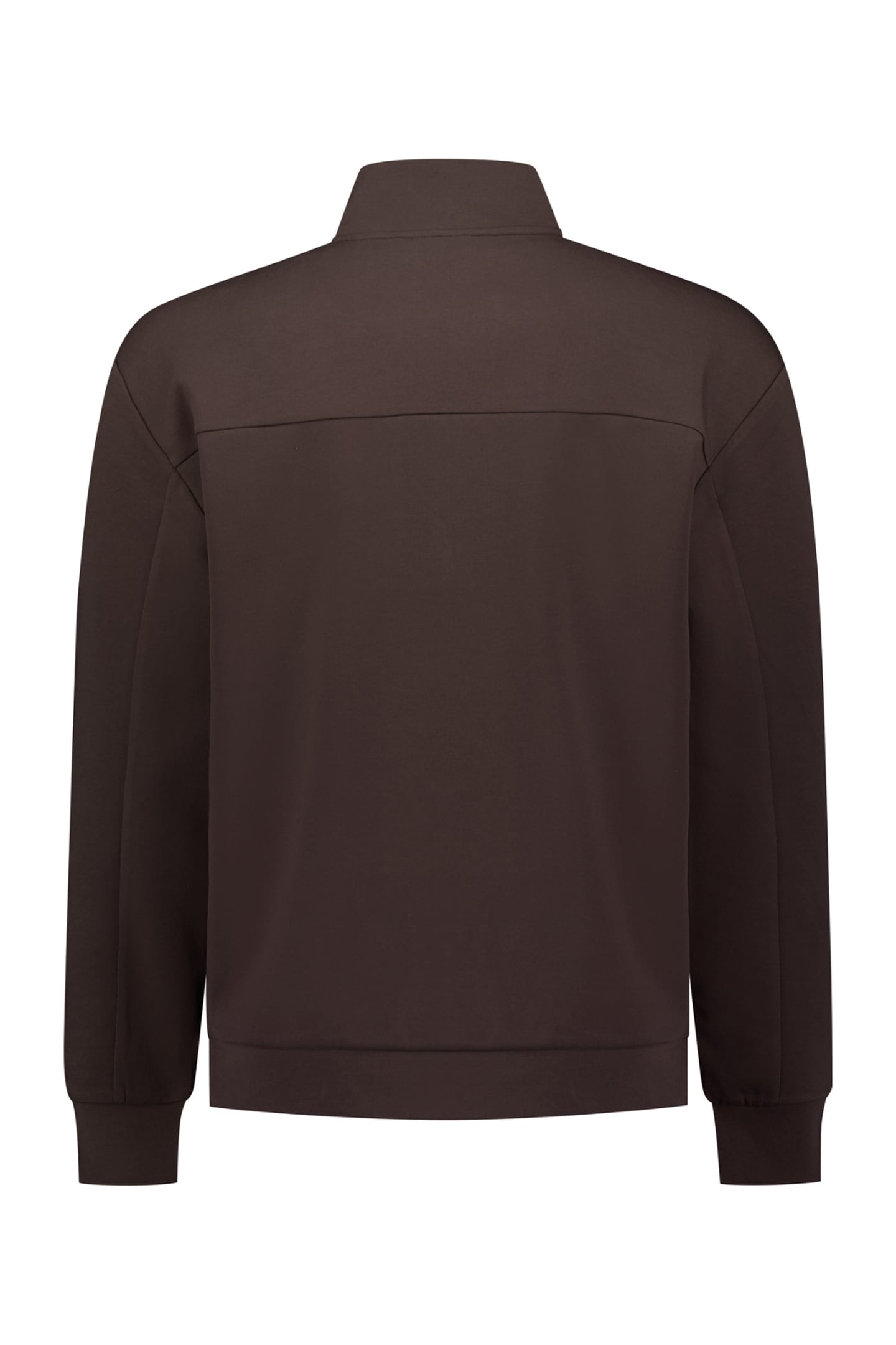 SWEATER HALF ZIP DARK BROWN 5