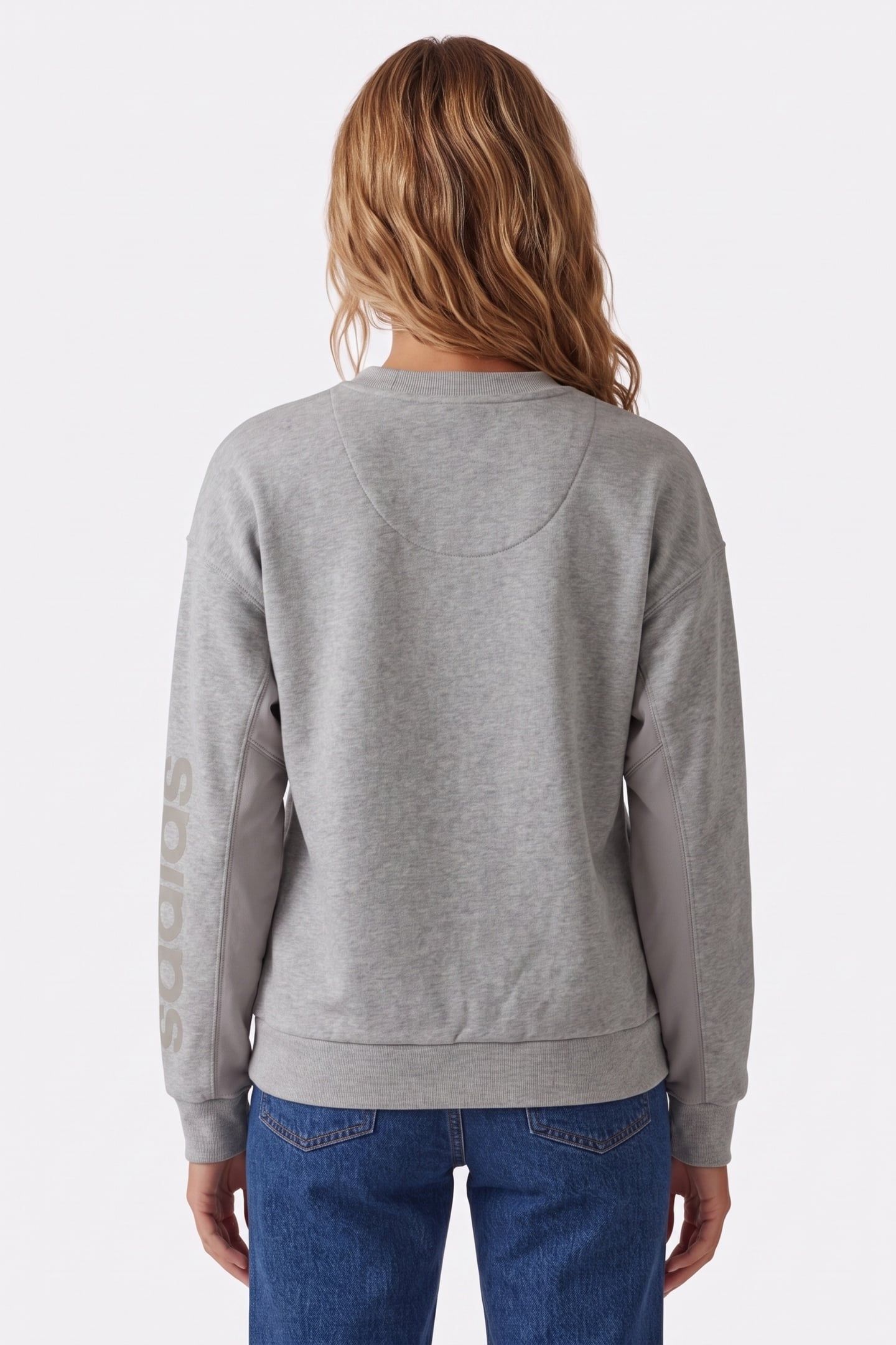 UNISEX SPORTSWEAR LOUNGE FLEECE SWEATSHIRT MEDIUM GREY HEATH 3
