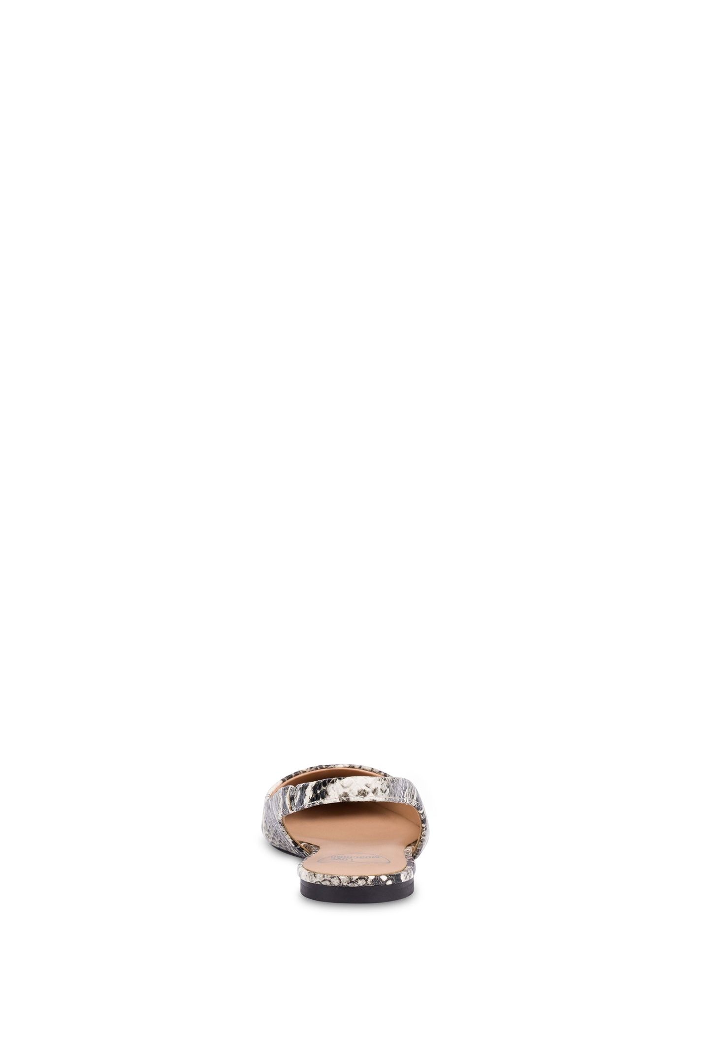 SLINGBACK BALLET FLATS IN PYTHON PRINT CALFSKIN GREY 4