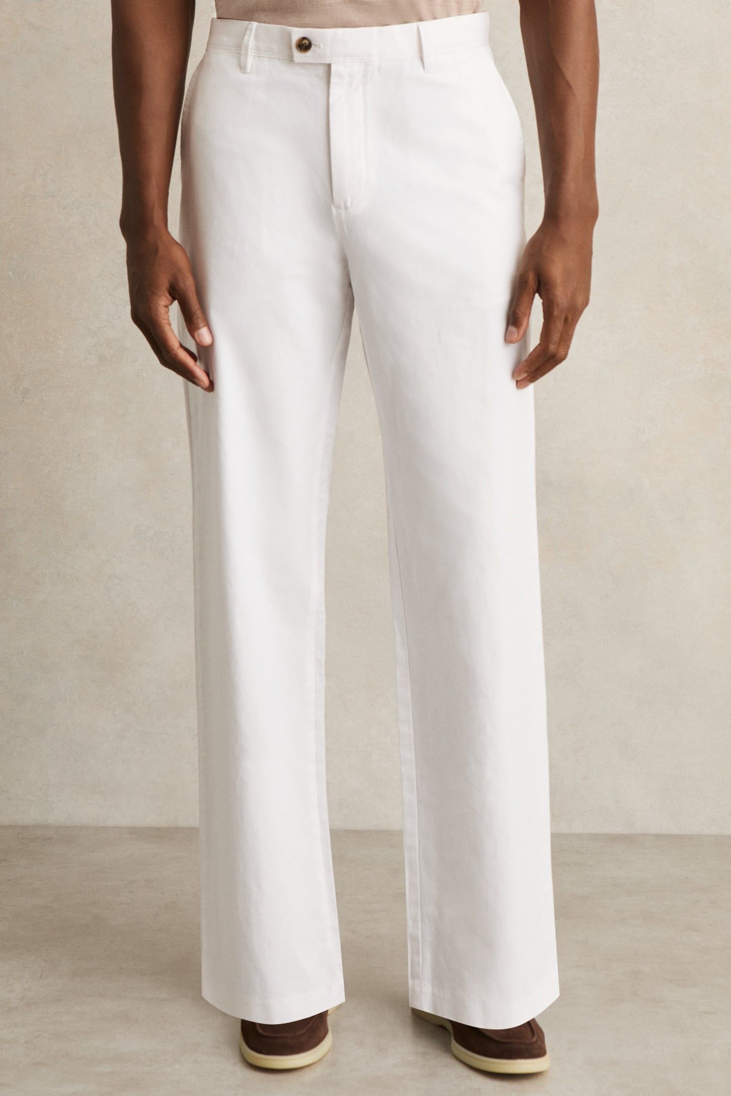 COTTON RELAXED FIT TROUSER WHITE 1