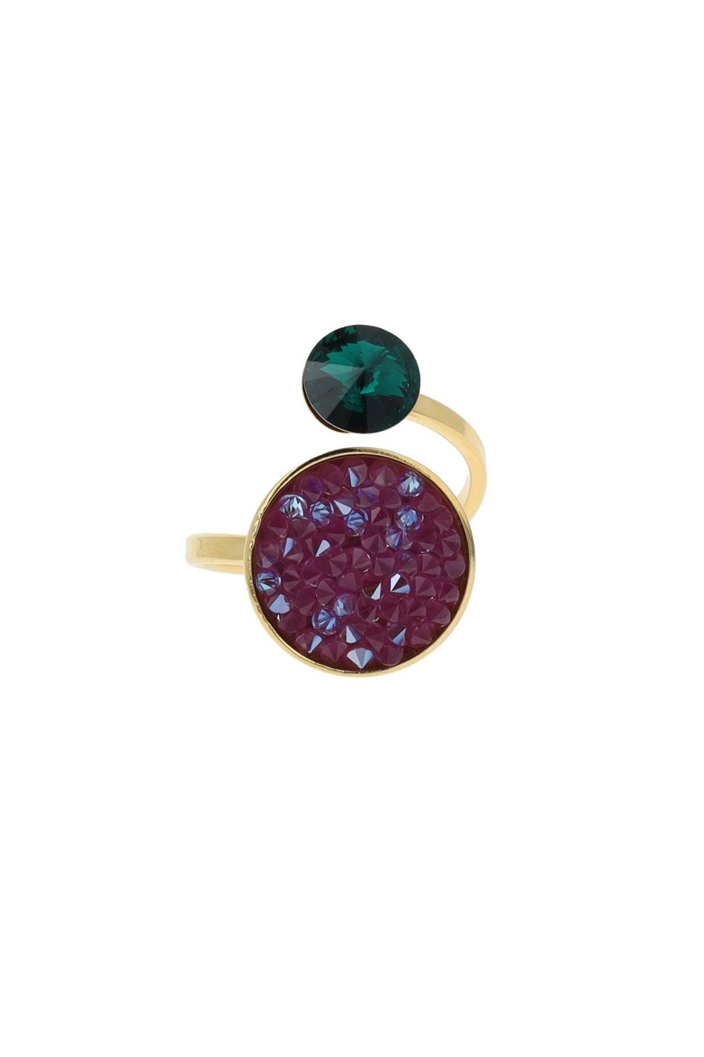 CLASSIC ROCKS RING LIGHT AMETHYST PURPLE, GREEN 2