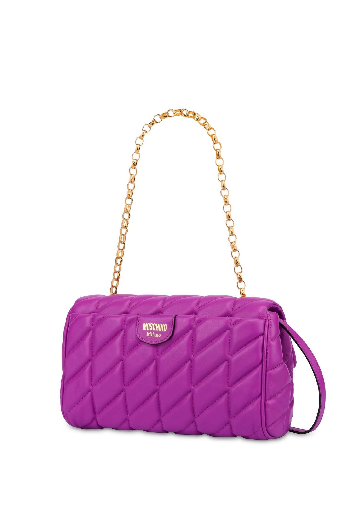 DOUBLE SMILEY® QUILTED SHOULDER BAG PURPLE 2