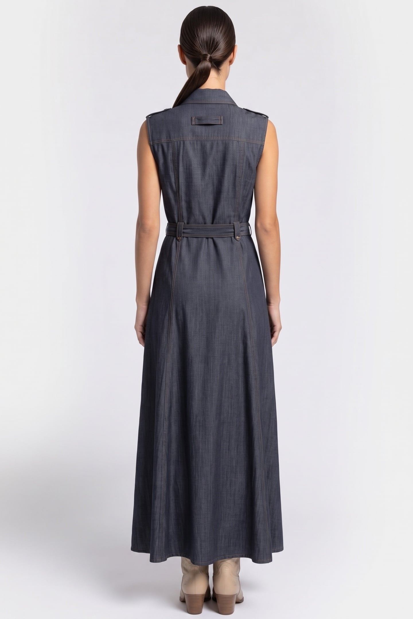 CARLA LONG SL DRESS DARK BLUE 3