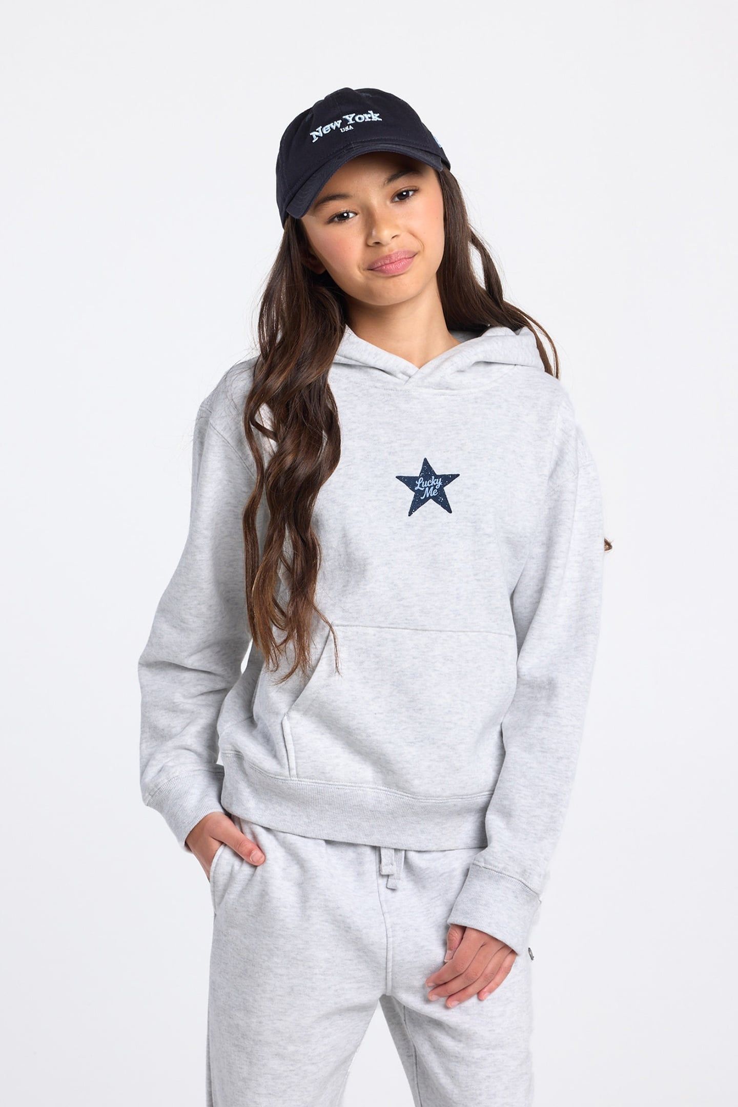 SALINA HOOD JR LIGHT GREY MELANGE 1