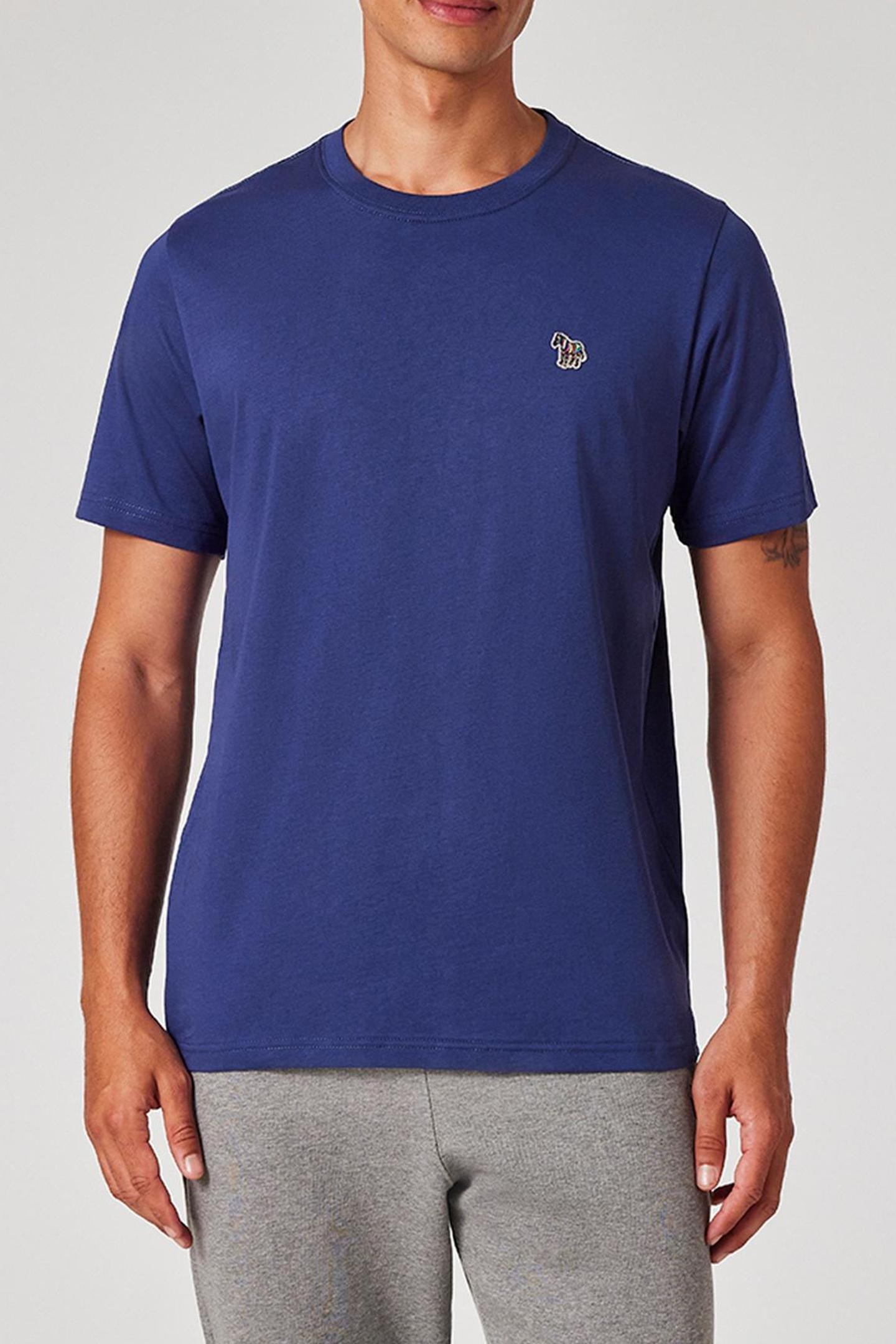 MENS REG FIT SS TSHIRT ZEBRA INDIGO 1