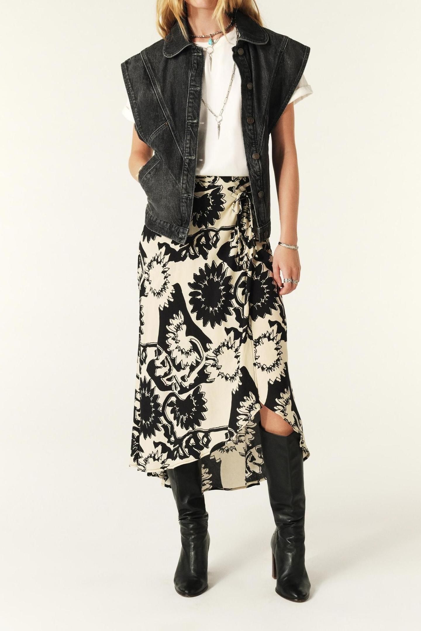 MID-LENGTH SKIRT BLACK 4