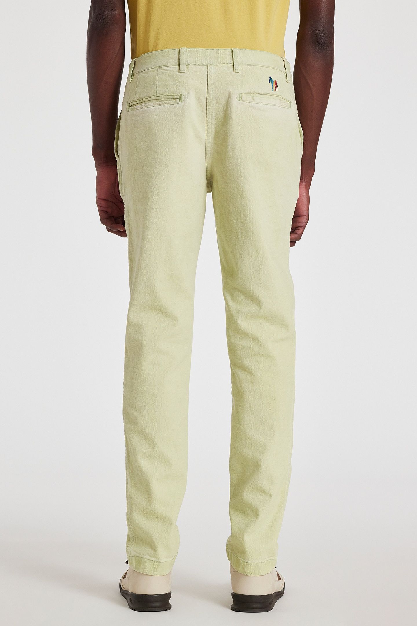 MENS MID FIT STITCHED CHINO BS ZEB PEA GREEN 3