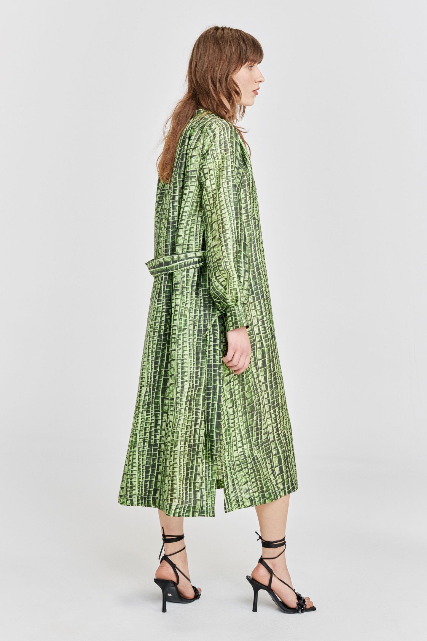 ARADIN DRESS GREEN REPTILE 2