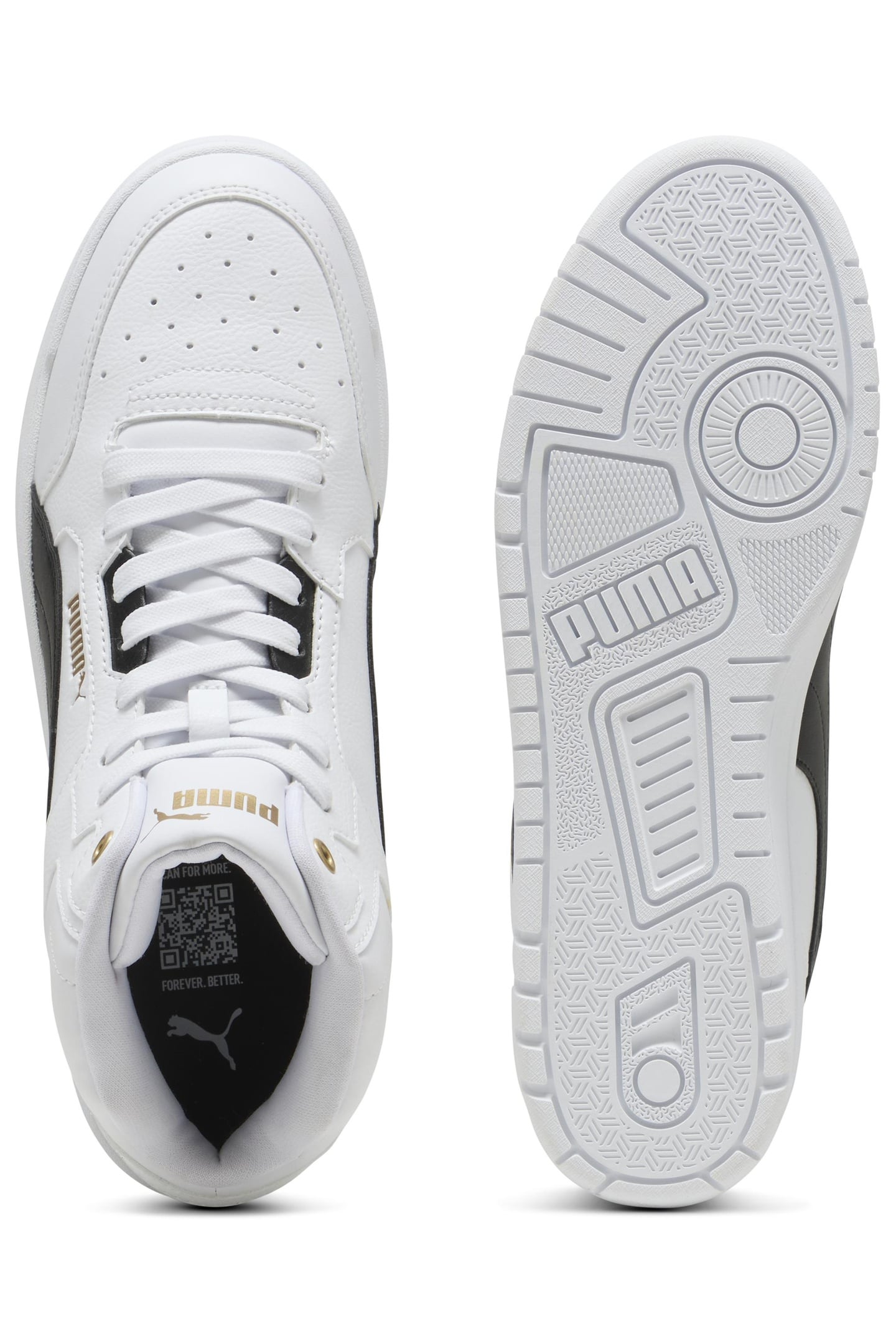 UNISEX SHUFFLE DOWNTOWN MID WHITE-BLACK-GOLD 5