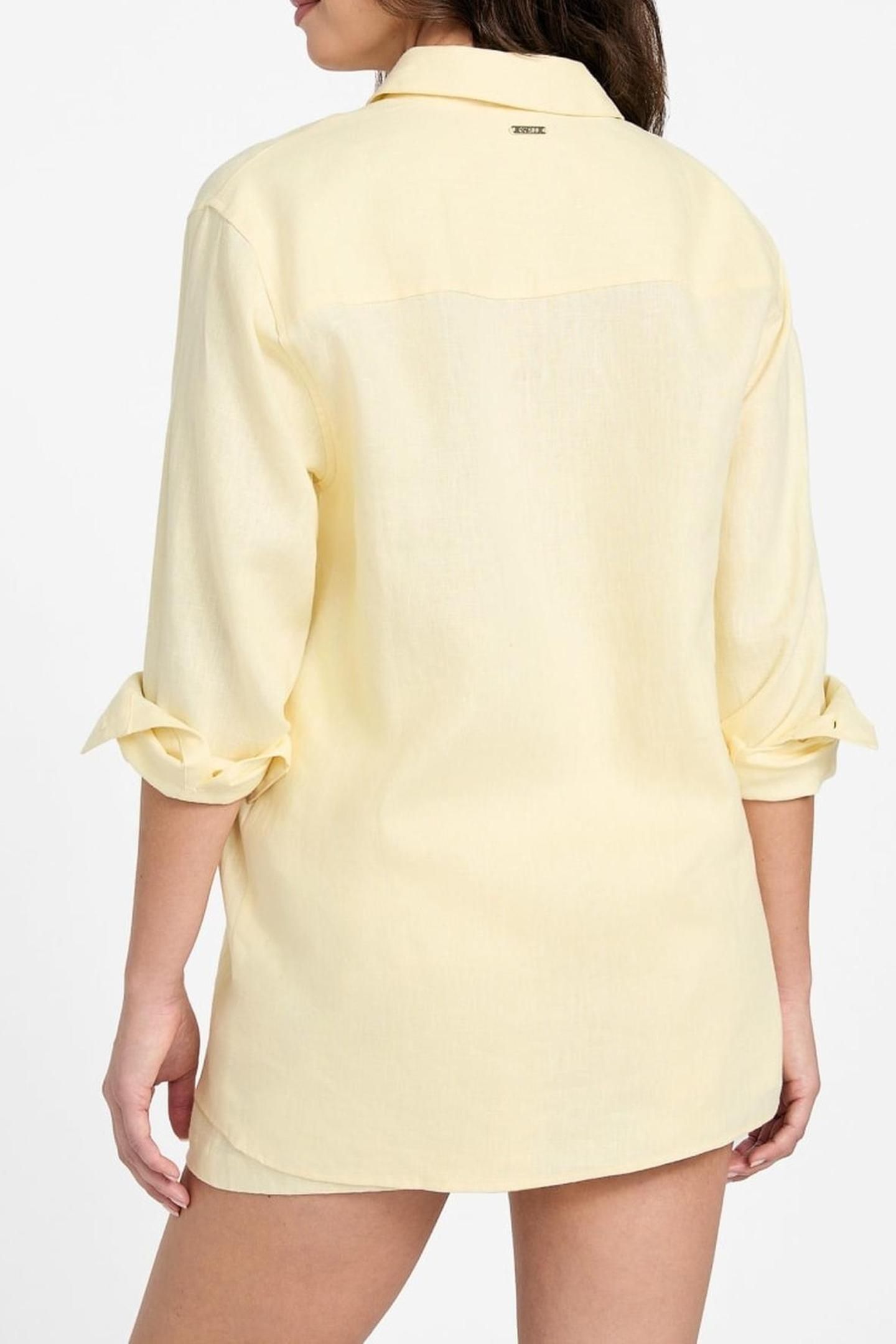 LS GEN LINEN SHIRT COTTON YELLOW 5