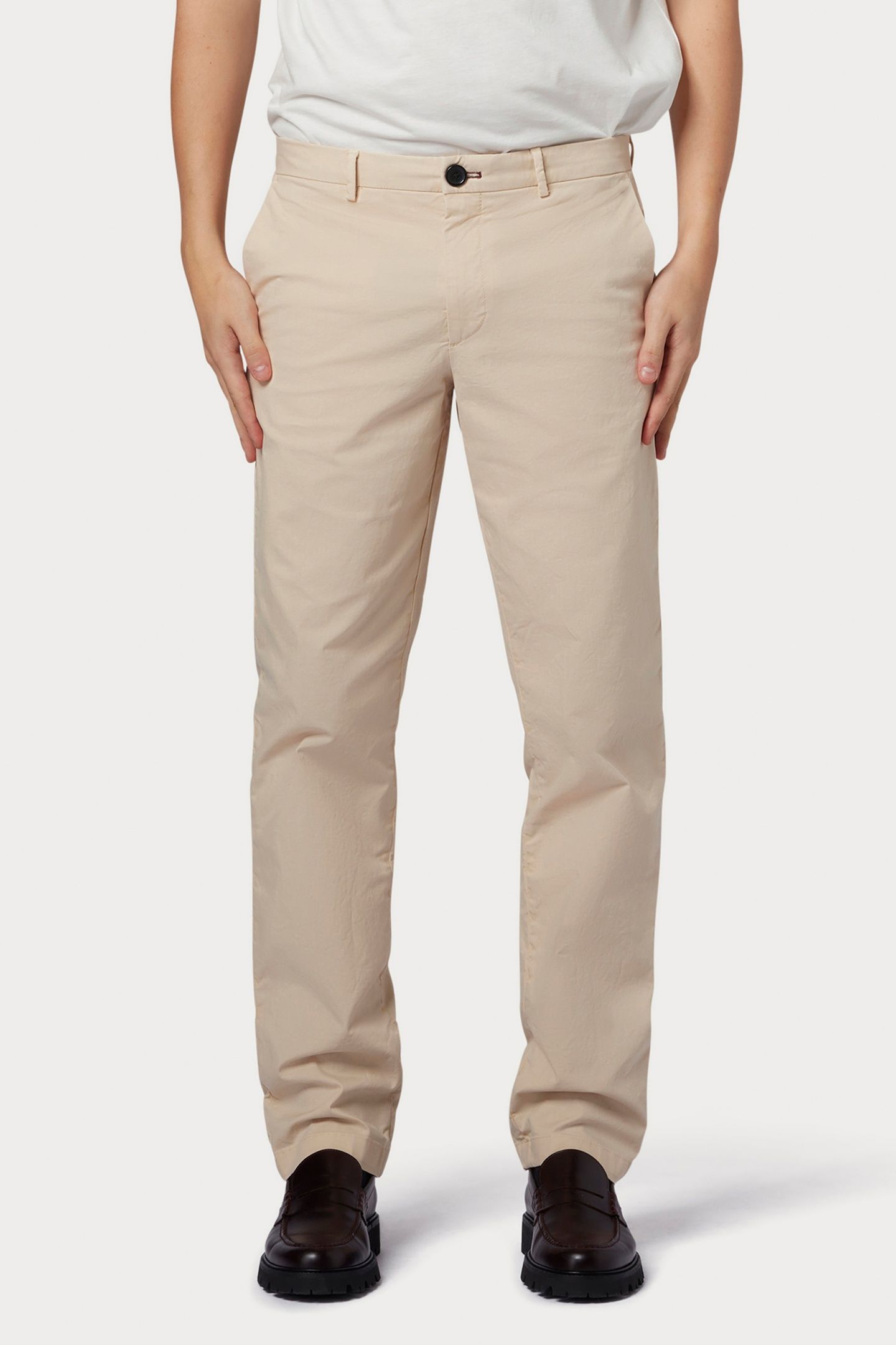MENS MID FIT CLEAN CHINO MEDIUM BEIGE 1