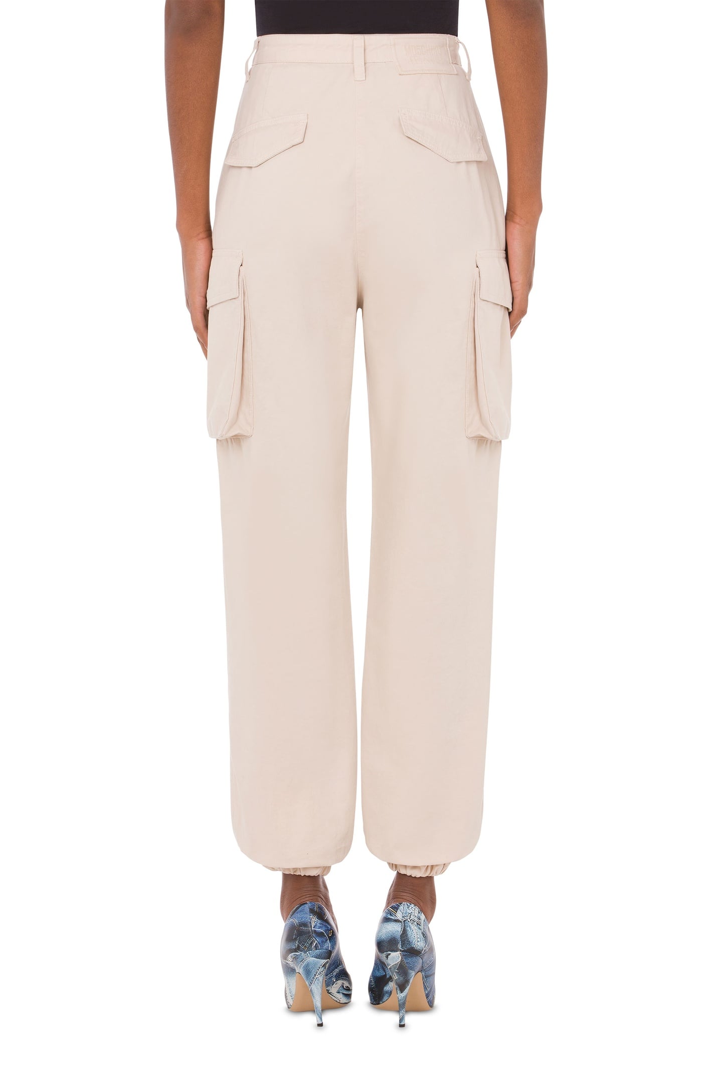 GARMENT-DYED GABARDINE CARGO TROUSERS BEIGE 2