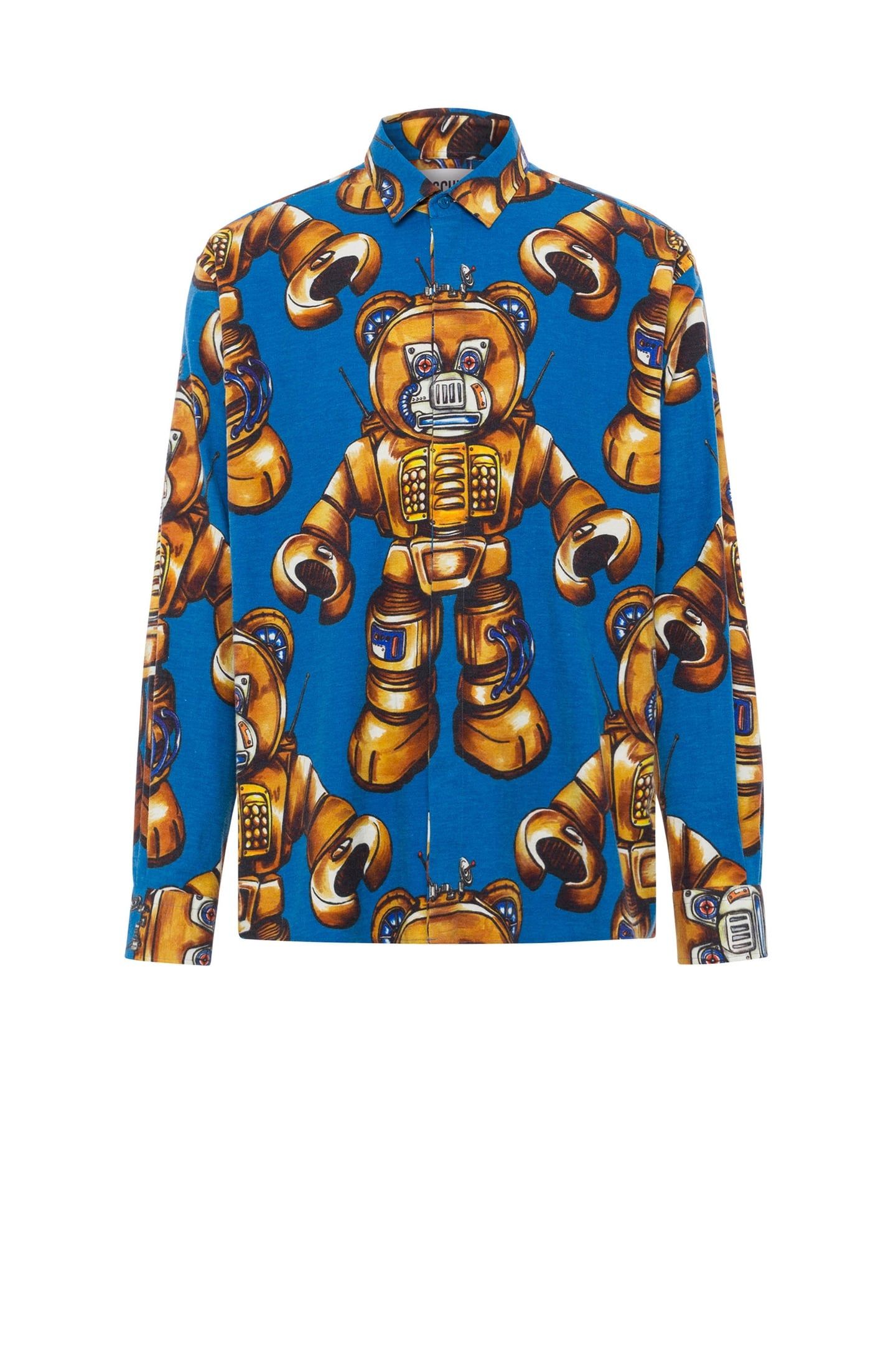 ROBOT BEAR FLANNEL SHIRT BLUE 3