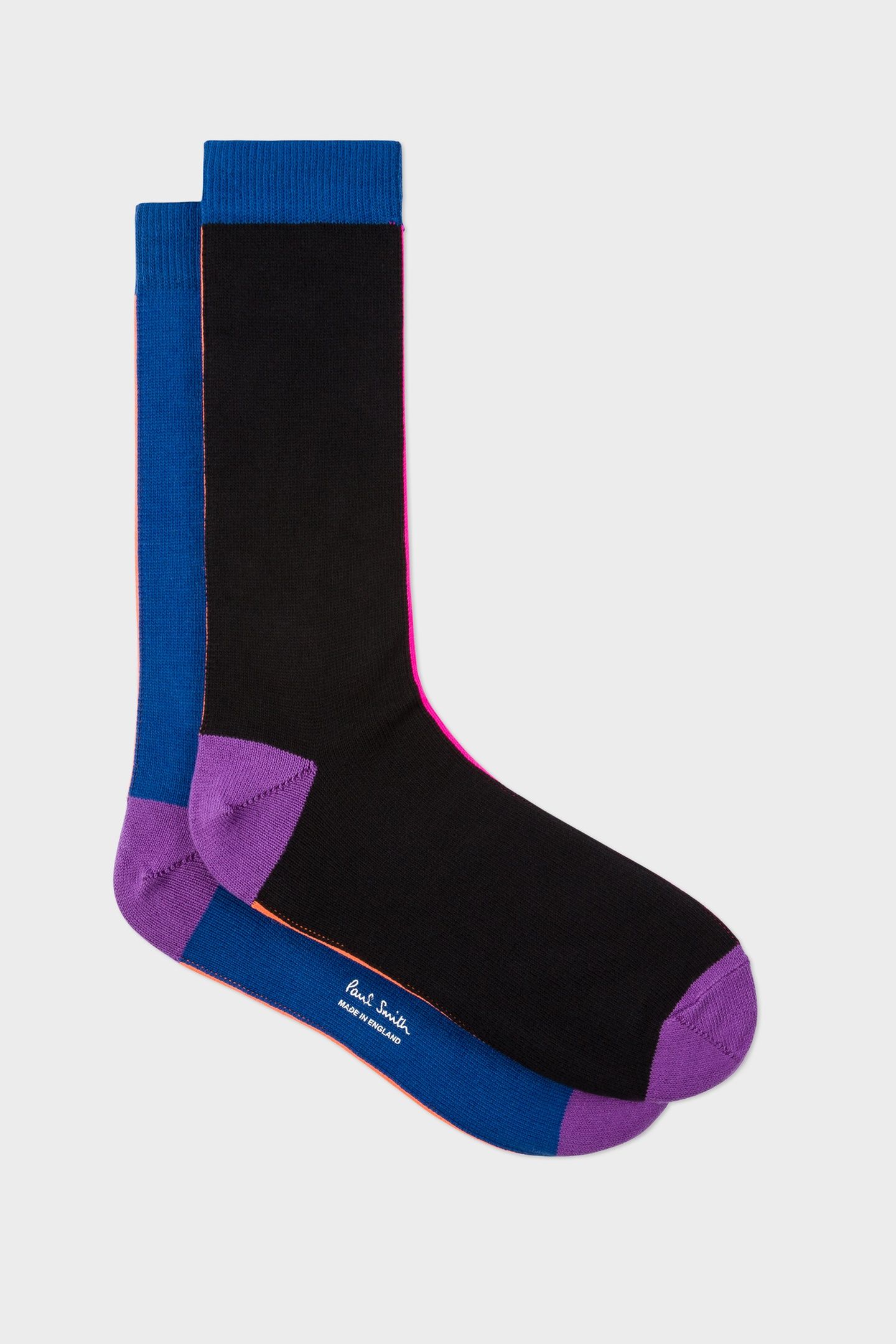 MEN SOCK VERTICAL BLK COBALT BLUE 2