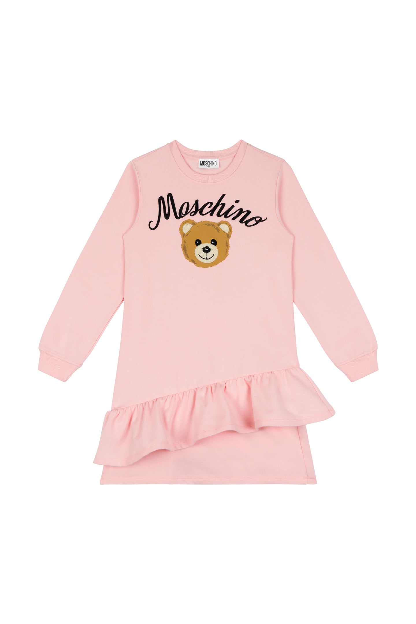GIRL'S MOSCHINO TEDDY BEAR FLEECE DRESS PINK 1