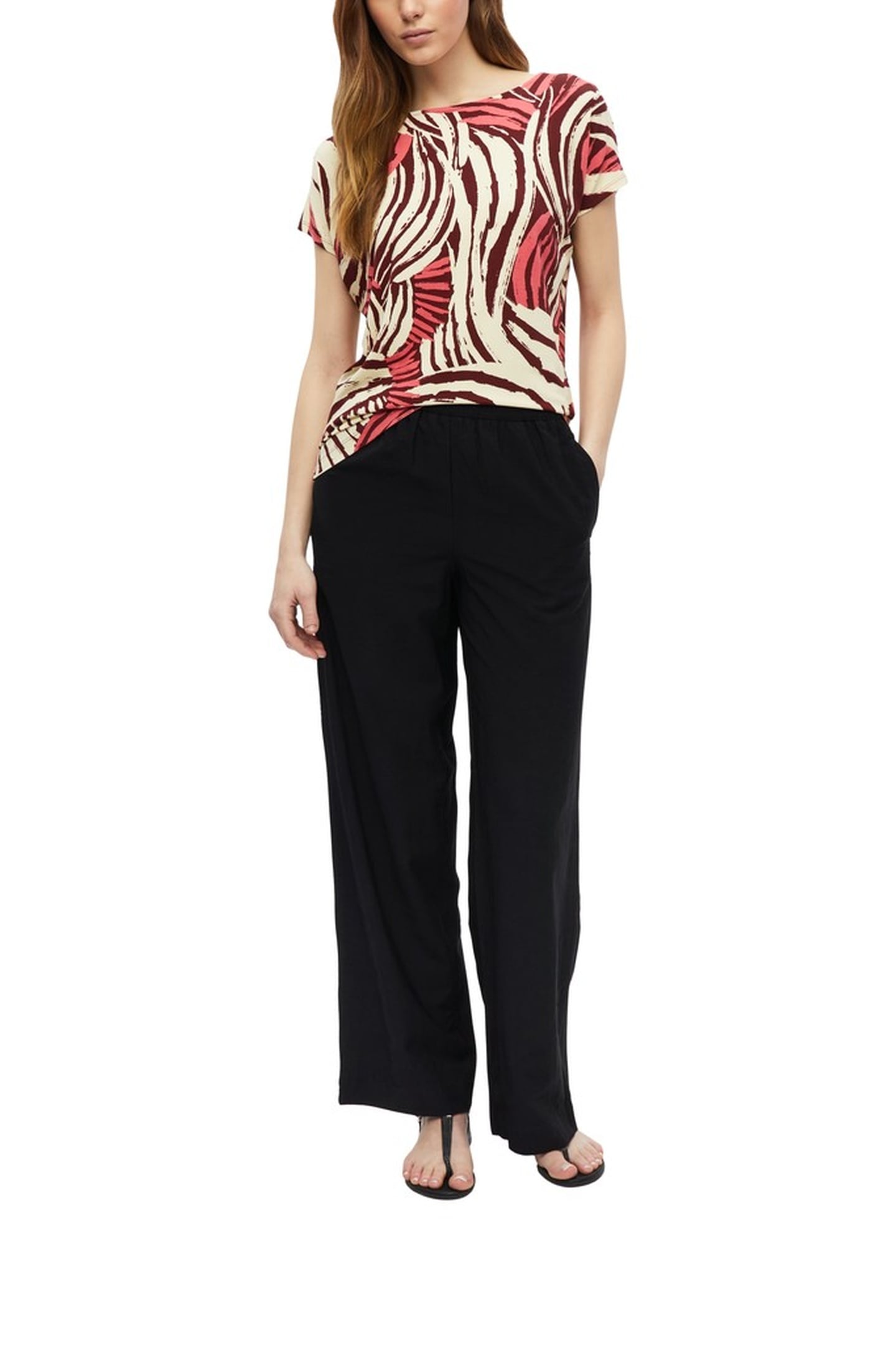 S.OLIVER T-SHIRTS PINK BURGUNDY 3