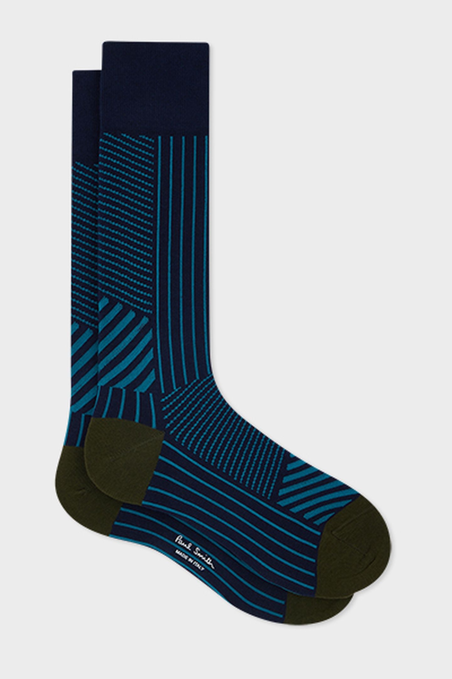 MEN SOCK GORDON STRIPE AW24 NAVY 4