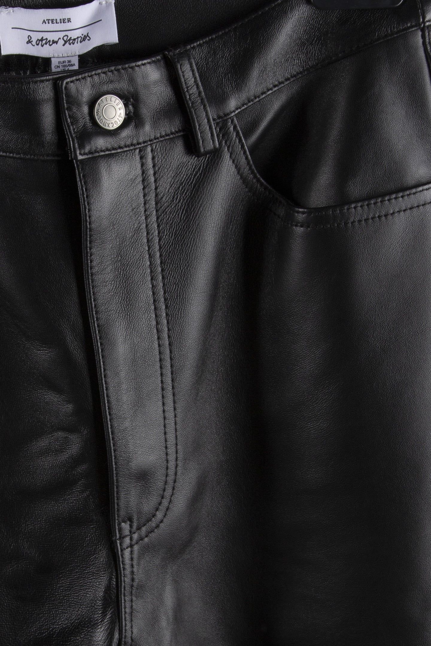ES TOLEDO LEATHER TROUSERS BLACK 4