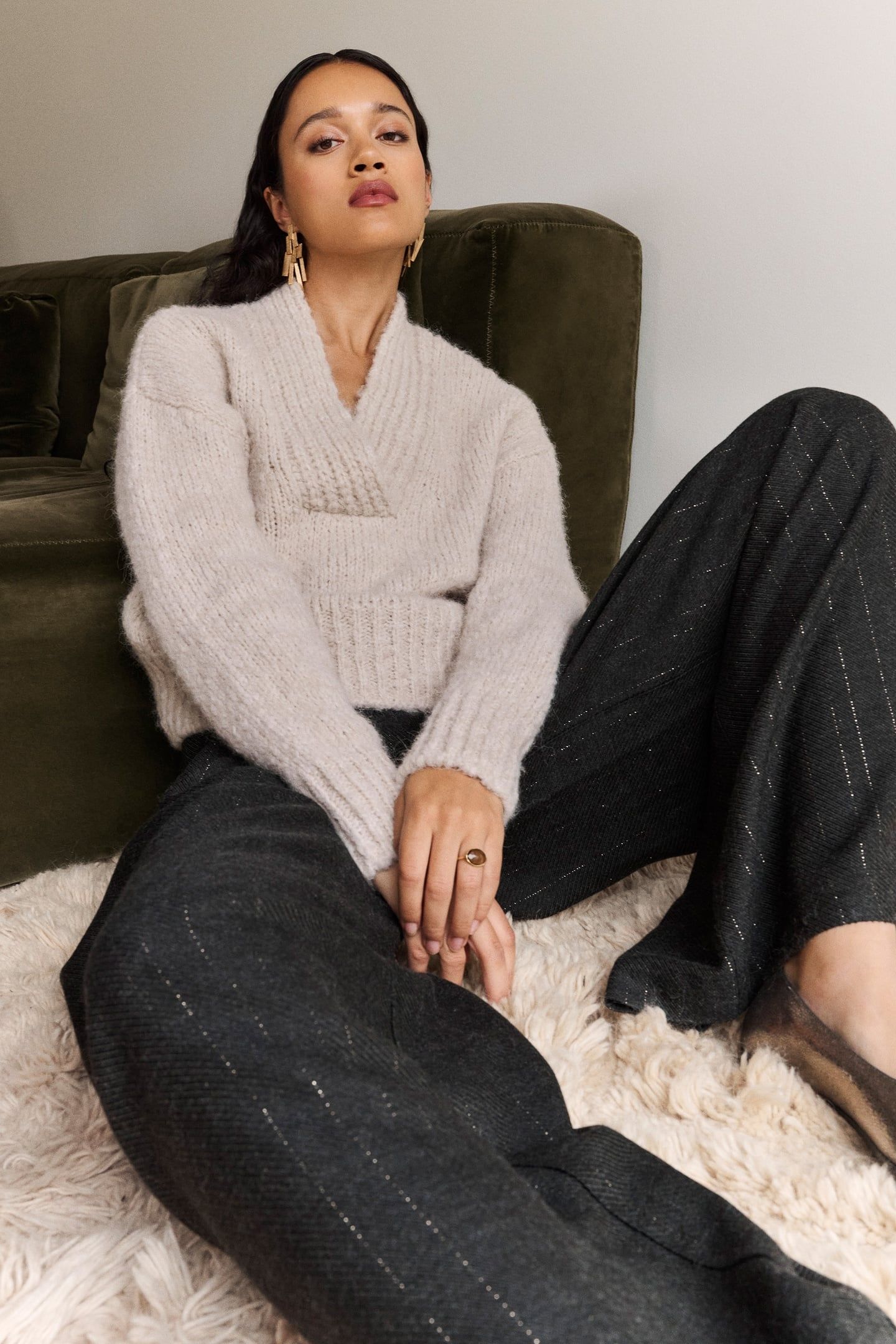 SEF GREY PANTS GREY LUREX 6