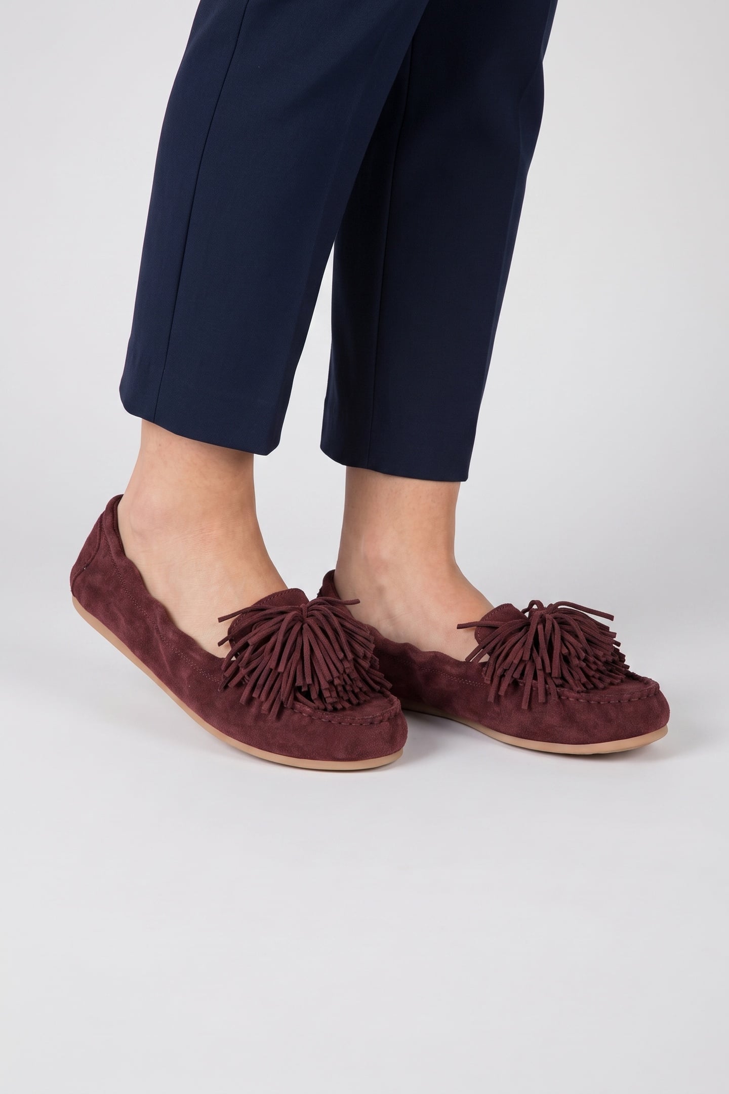 LACY POM POM LOAFER RED 2