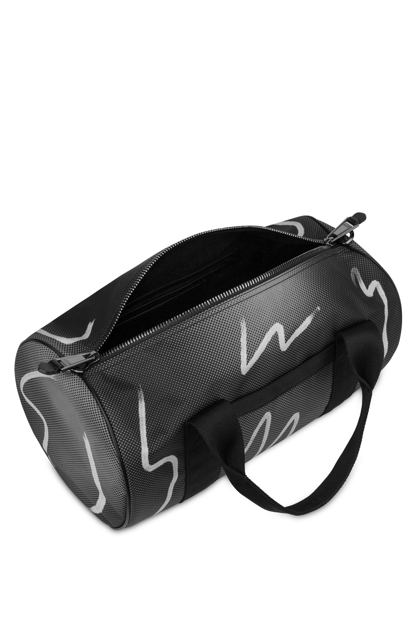 LARGE SHADOWS & SQUIGGLES DUFFEL BAG GREY 3