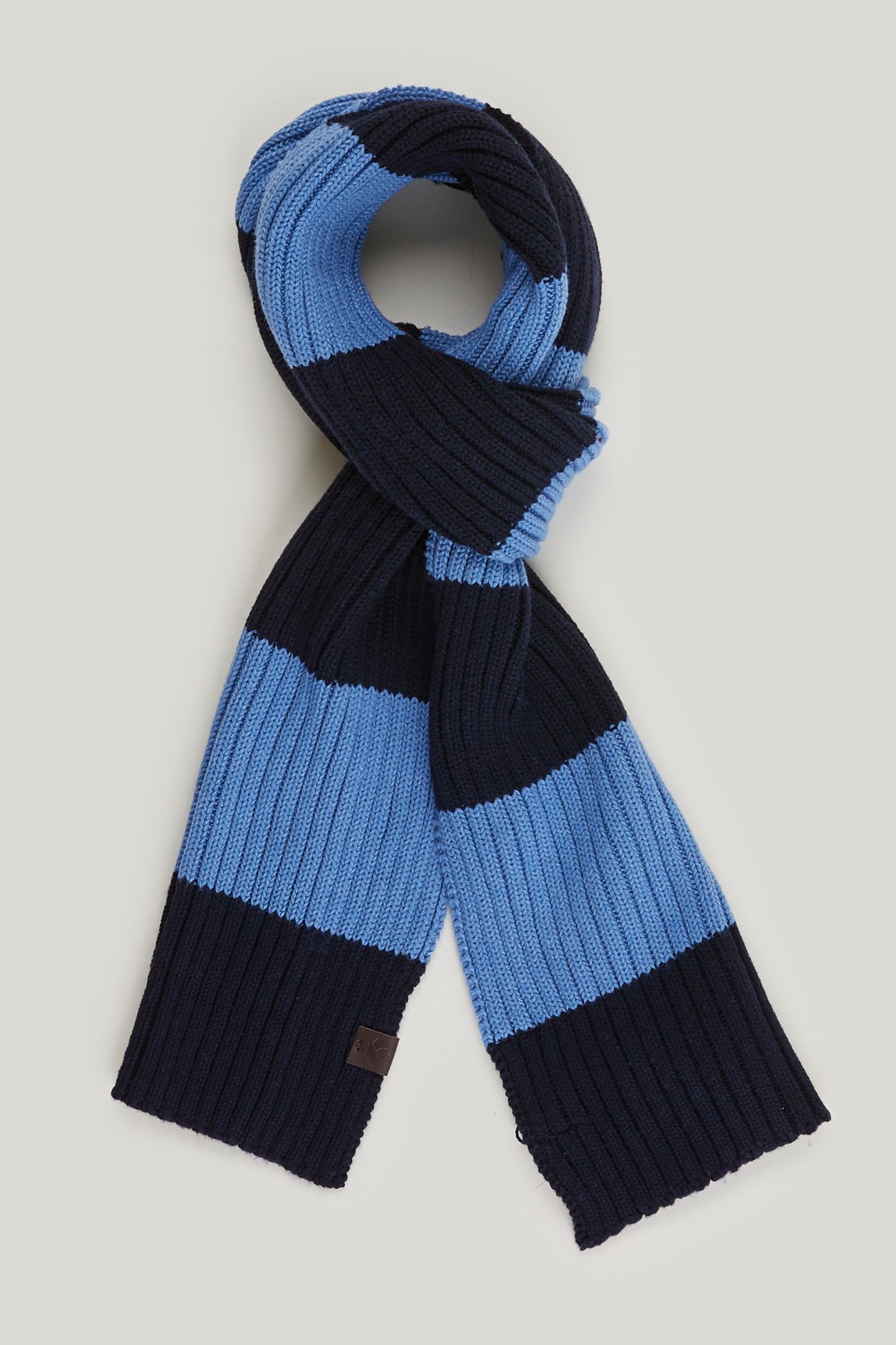 STRIPE RIB SCARF BLUE 1