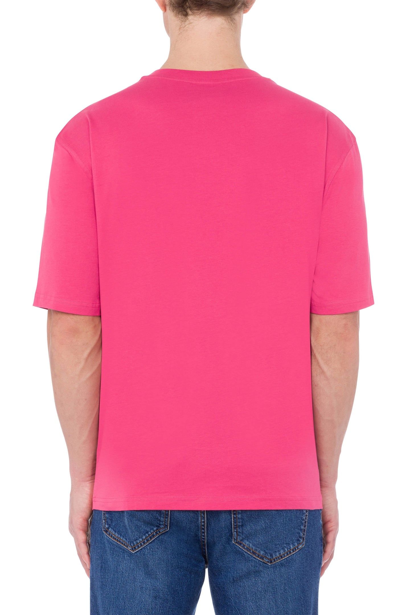 T-SHIRT IN JERSEY ORGANIC MULTICOLOR LOGO PINK 2