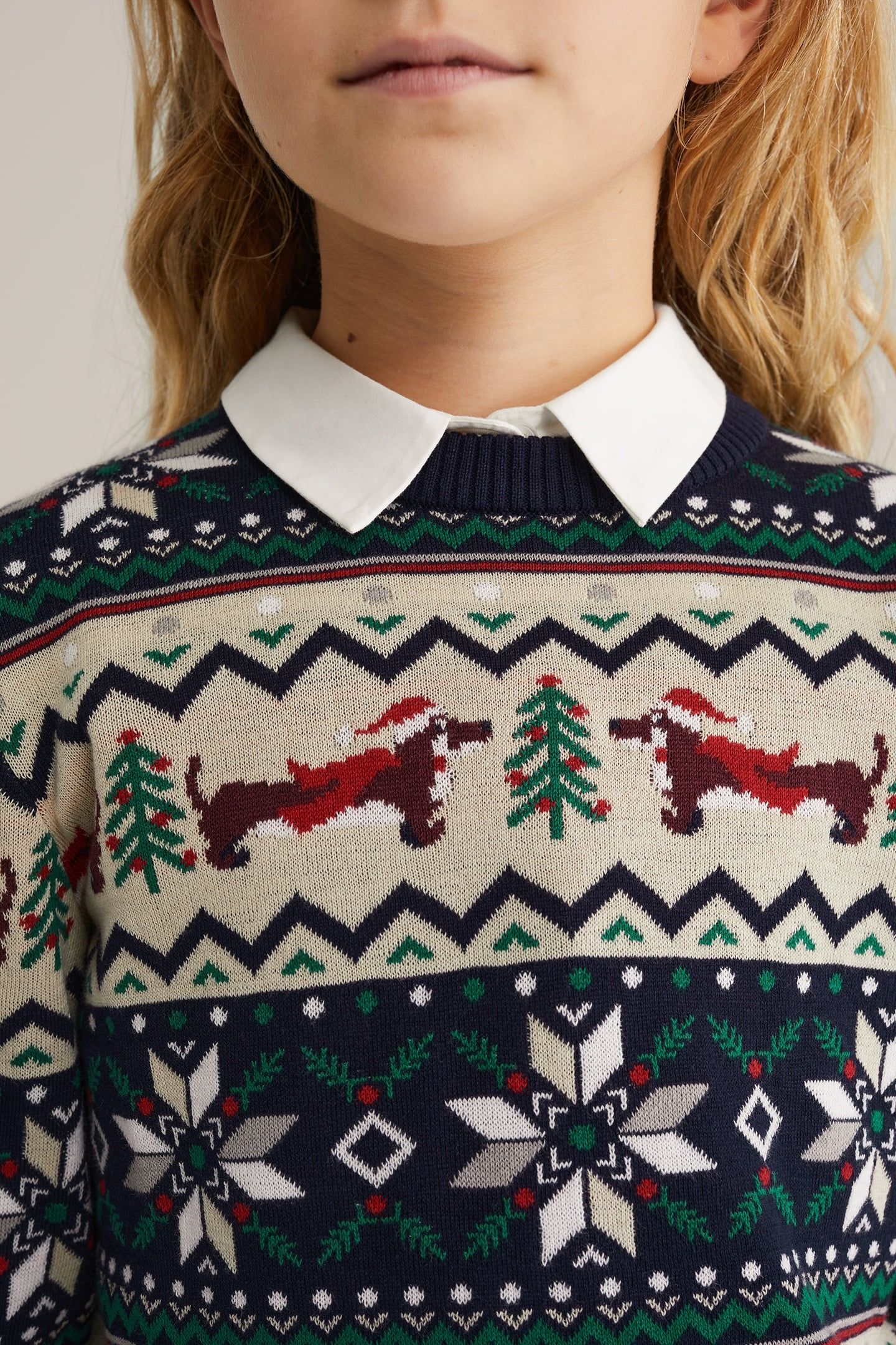 KNITTED PULLOVER NAVY BLUE 5