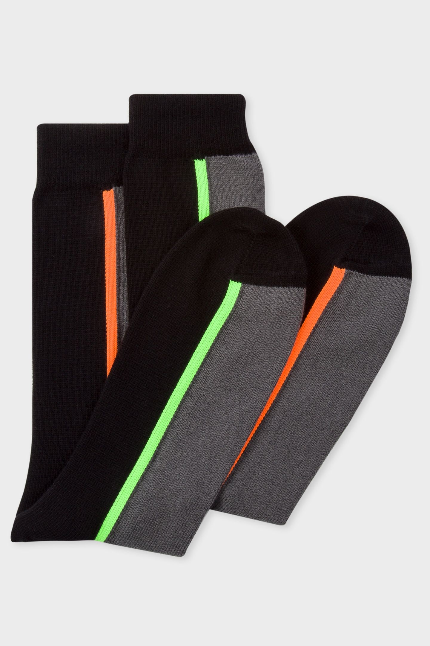 MEN SOCK SIDE VERTICAL BLACK 3