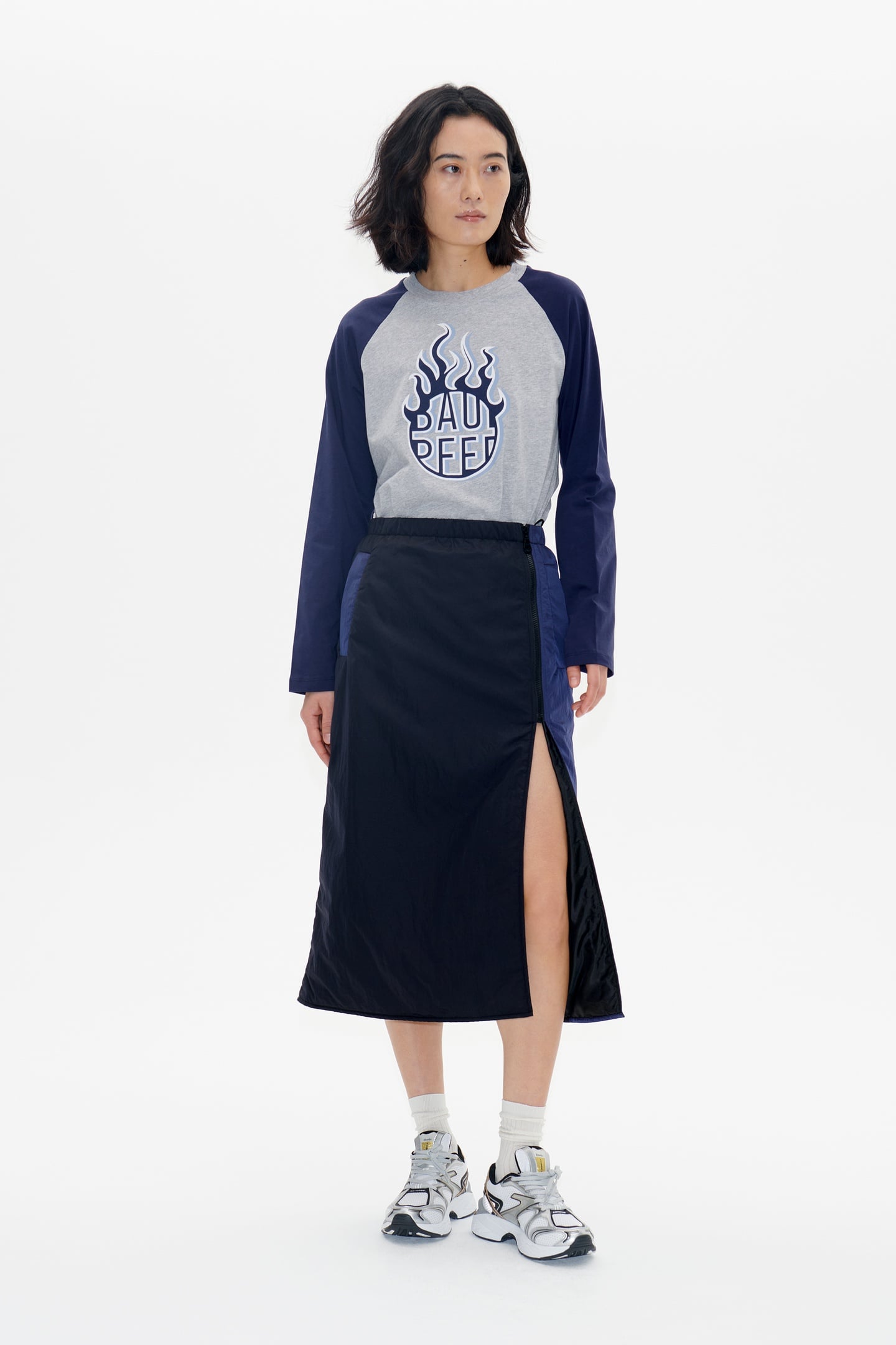 SABIRIN SKIRT BLACK BLUE NYLON 1