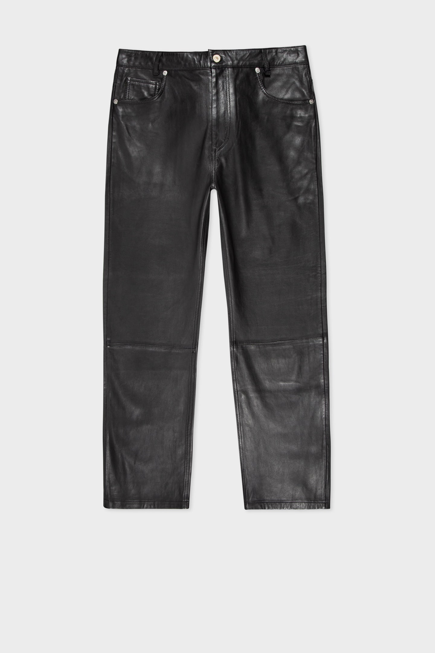 WOMENS JEANS LEATHER BLACK 1