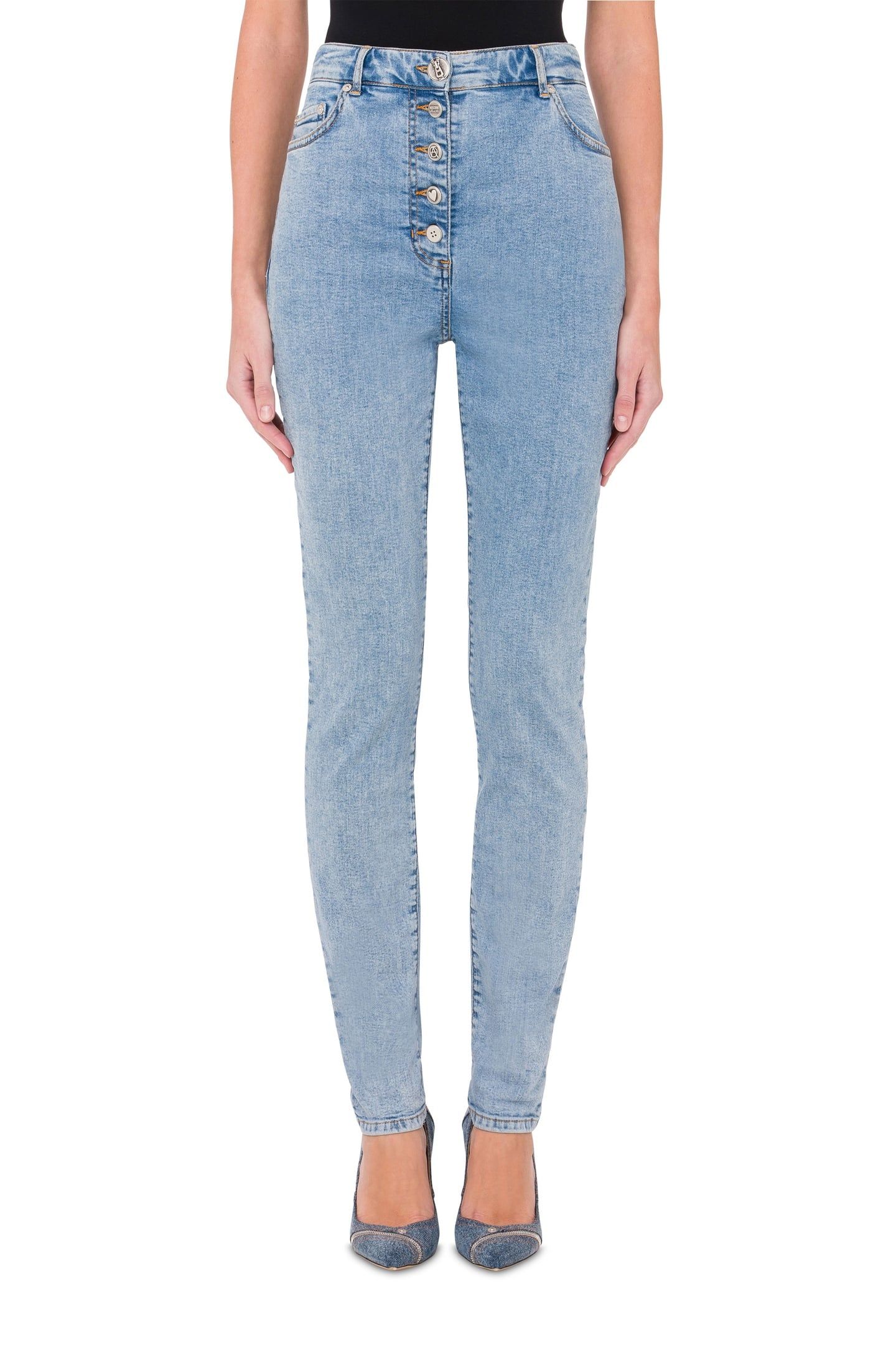 SLIM STRETCH DENIM TROUSERS BLUE 1