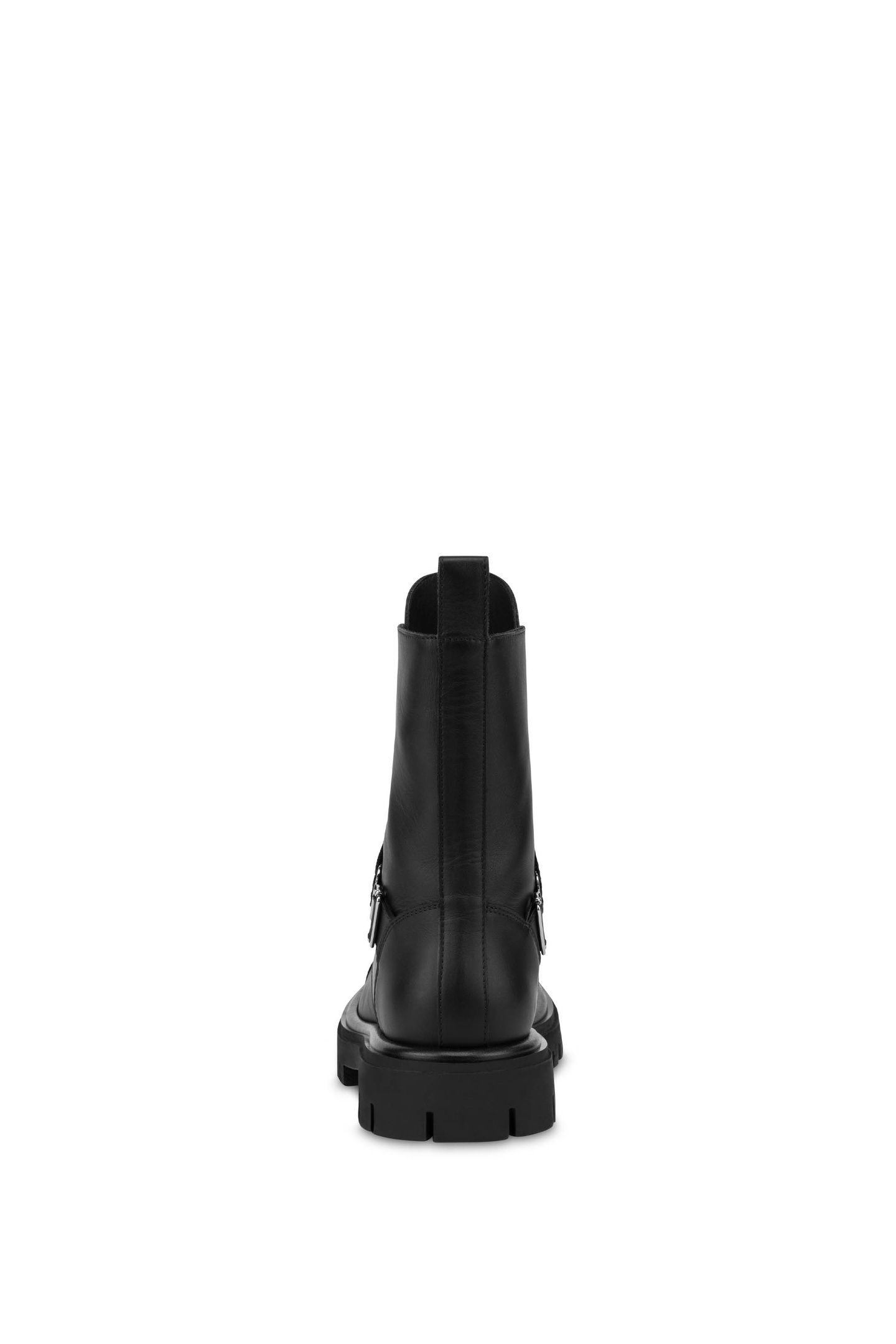 CALFSKIN COMBAT BOOT WITH LACES BLACK 3