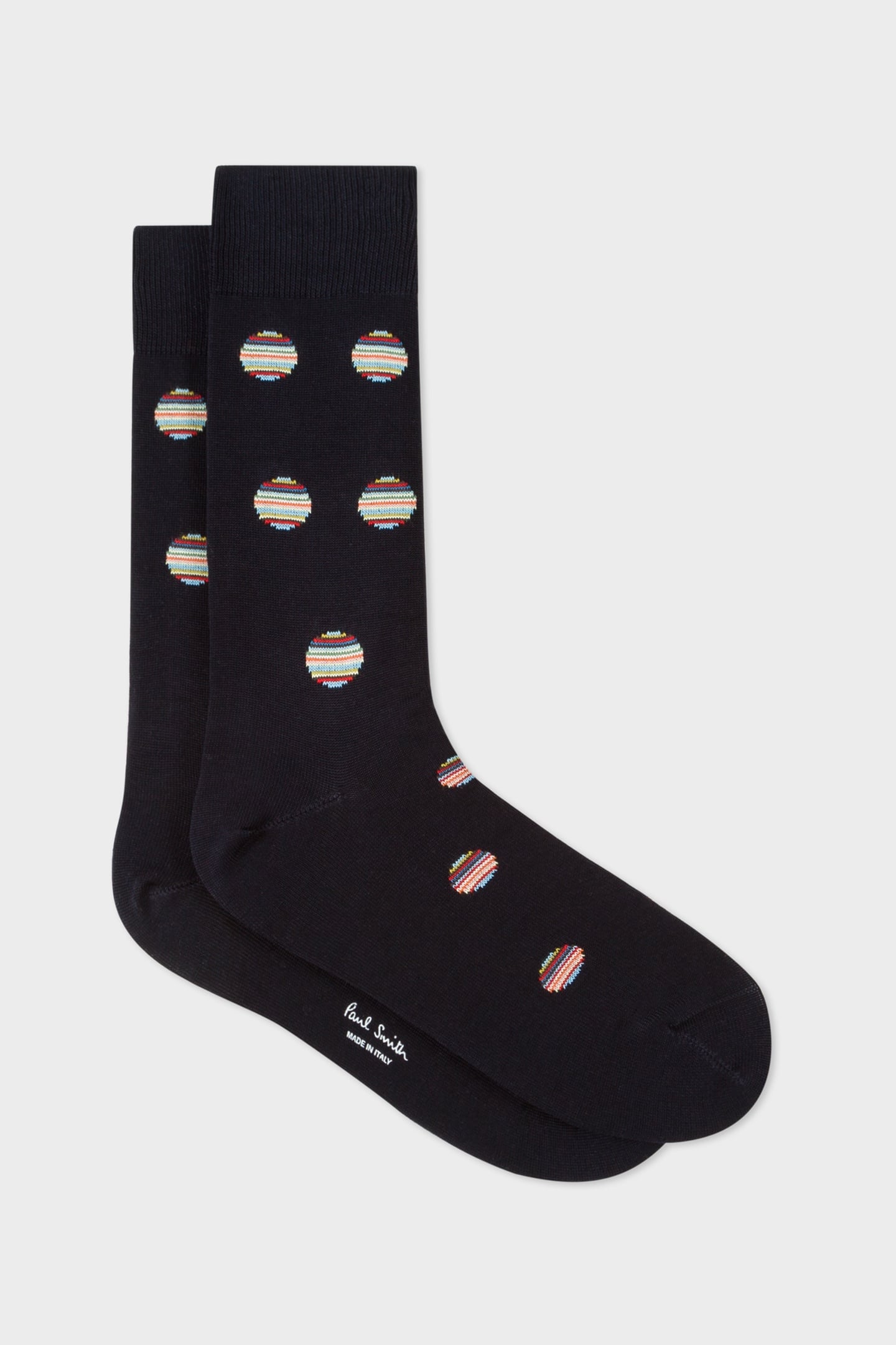 MEN SOCK MULTI POLKA BLACK 4