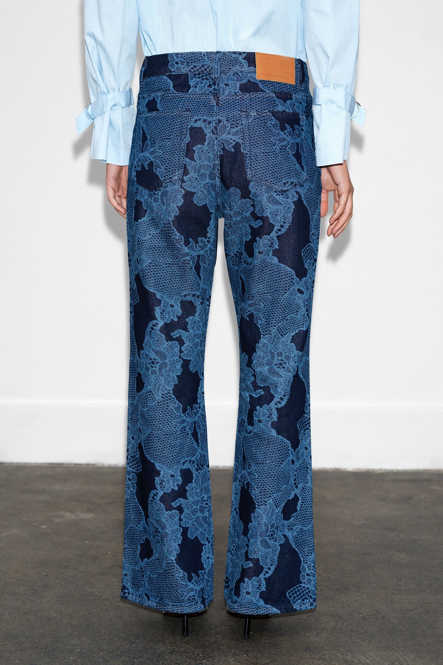 JENNIE LACE PRINT DENIM JEAN DARK INDIGO DARK INDIGO 3