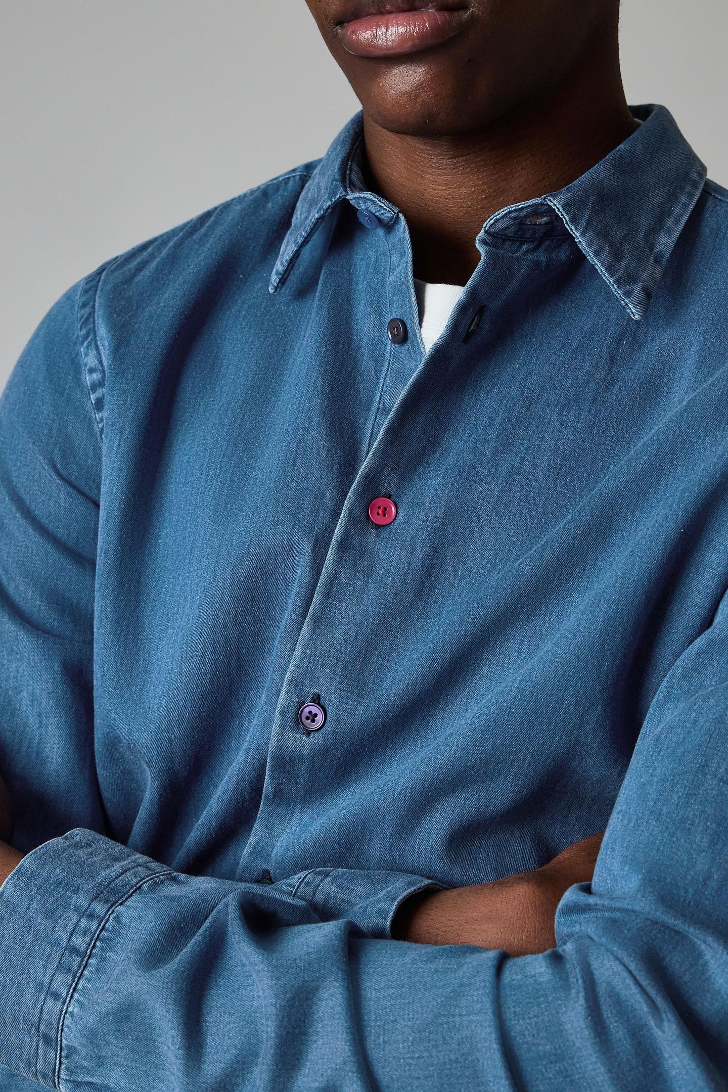 MENS SHIRT LS TAILORED FIT MEDIUM BASE 6