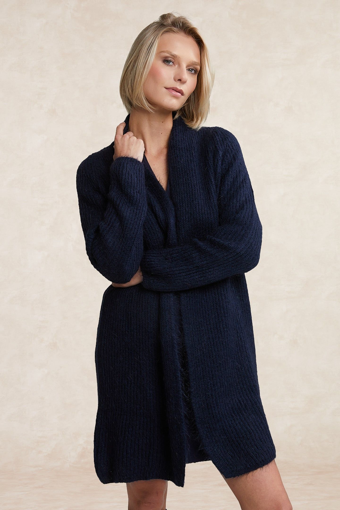 LONG CARDIGAN LONG SLEEVES NAVY 1