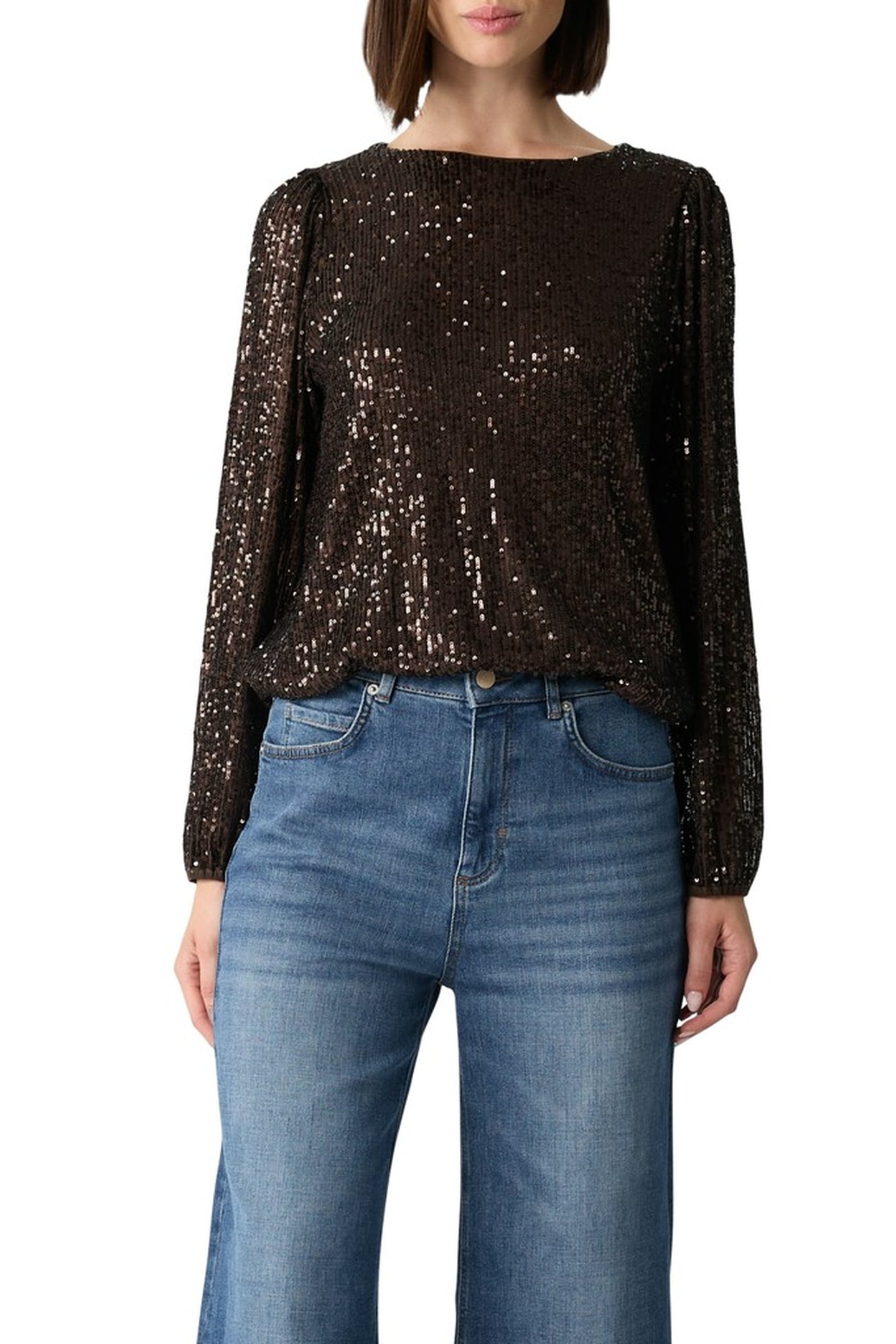 COMMA BLOUSES BROWN 4