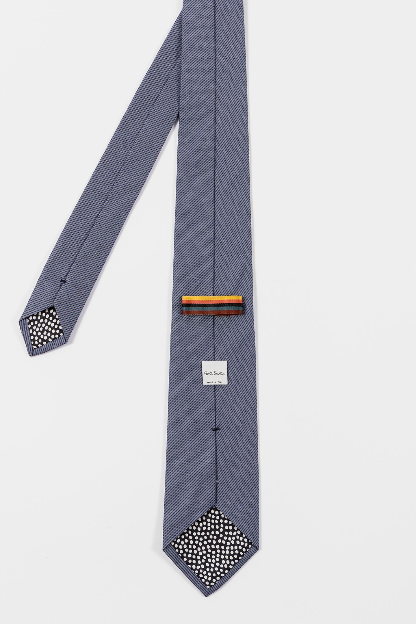 MEN TIE COTTON STRIPE LIGHT BLUE 5