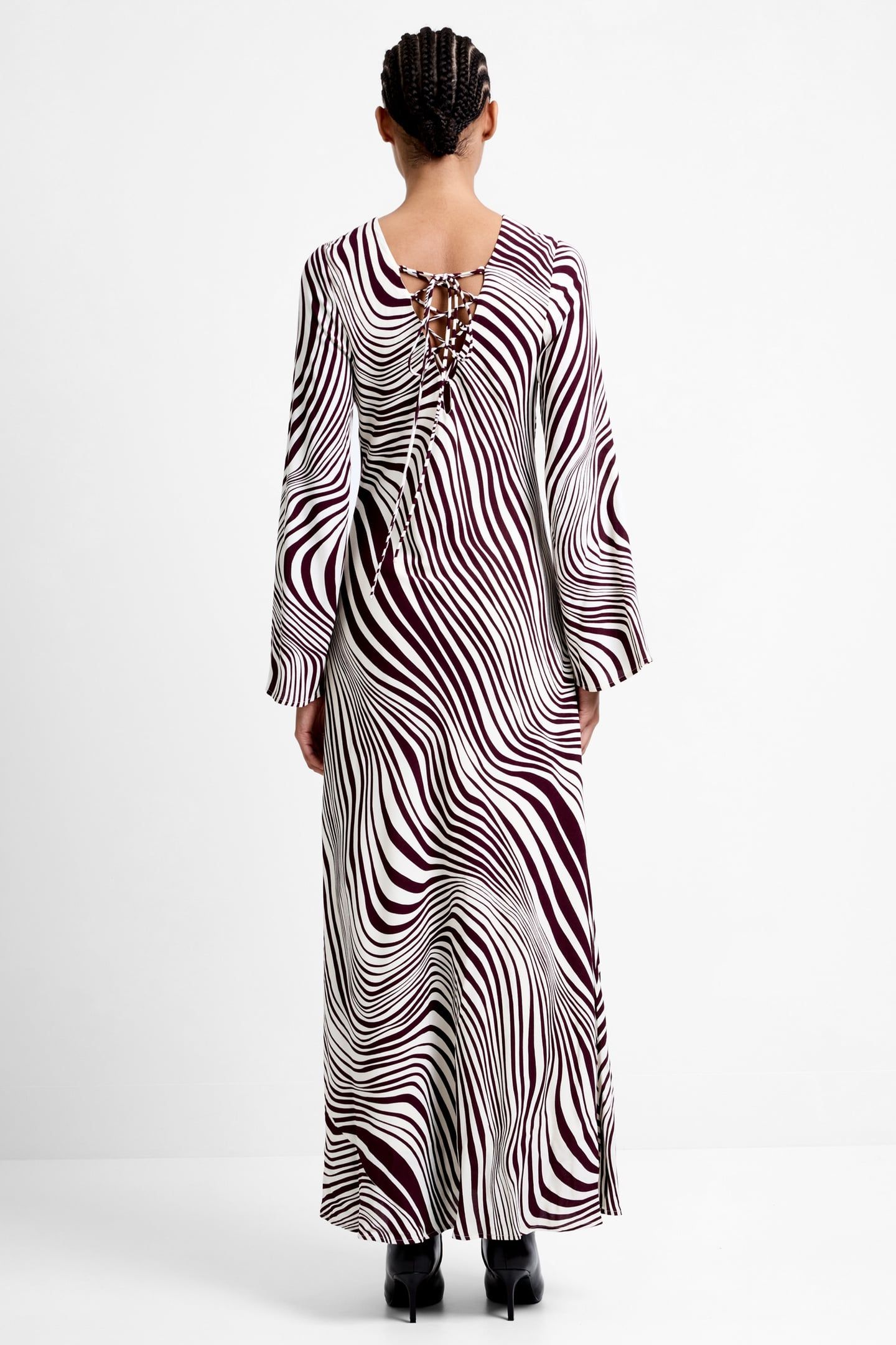 ZIGGY LARA VISCOSE DRESS BORDEAUX RED/PORCELA BORDEAUX RED/P 3