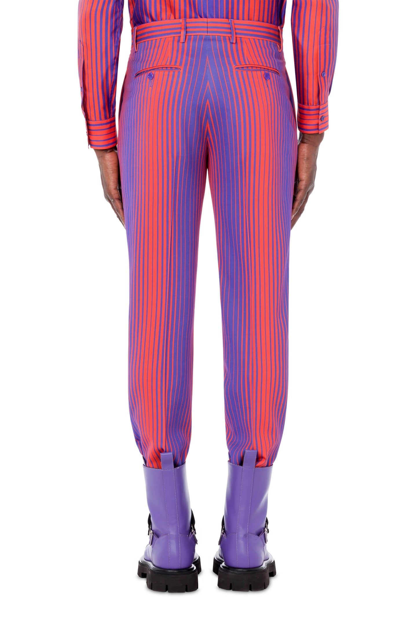 DEGRADÉ STRIPES SATIN TROUSERS BLUE 2