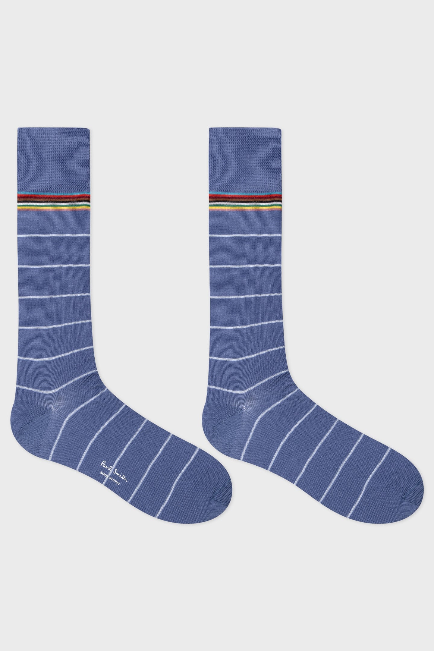 MEN SOCK HAIDER PINSTRIPE COBALT BLUE 1