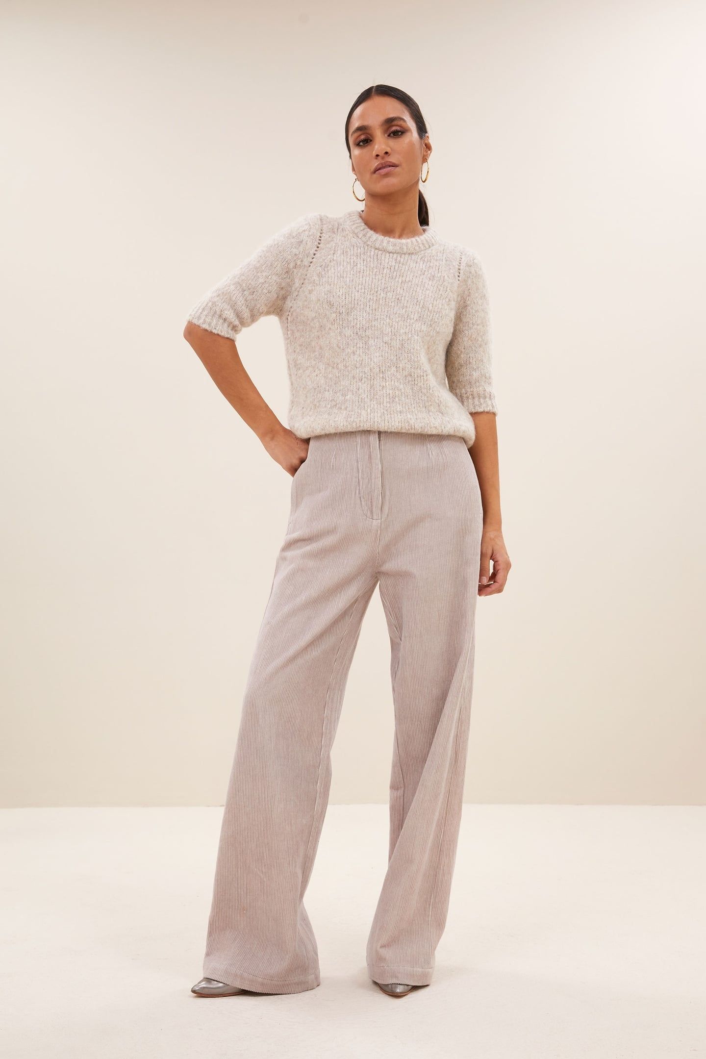ODIN CORD PANTS LIGHT CHALK 3