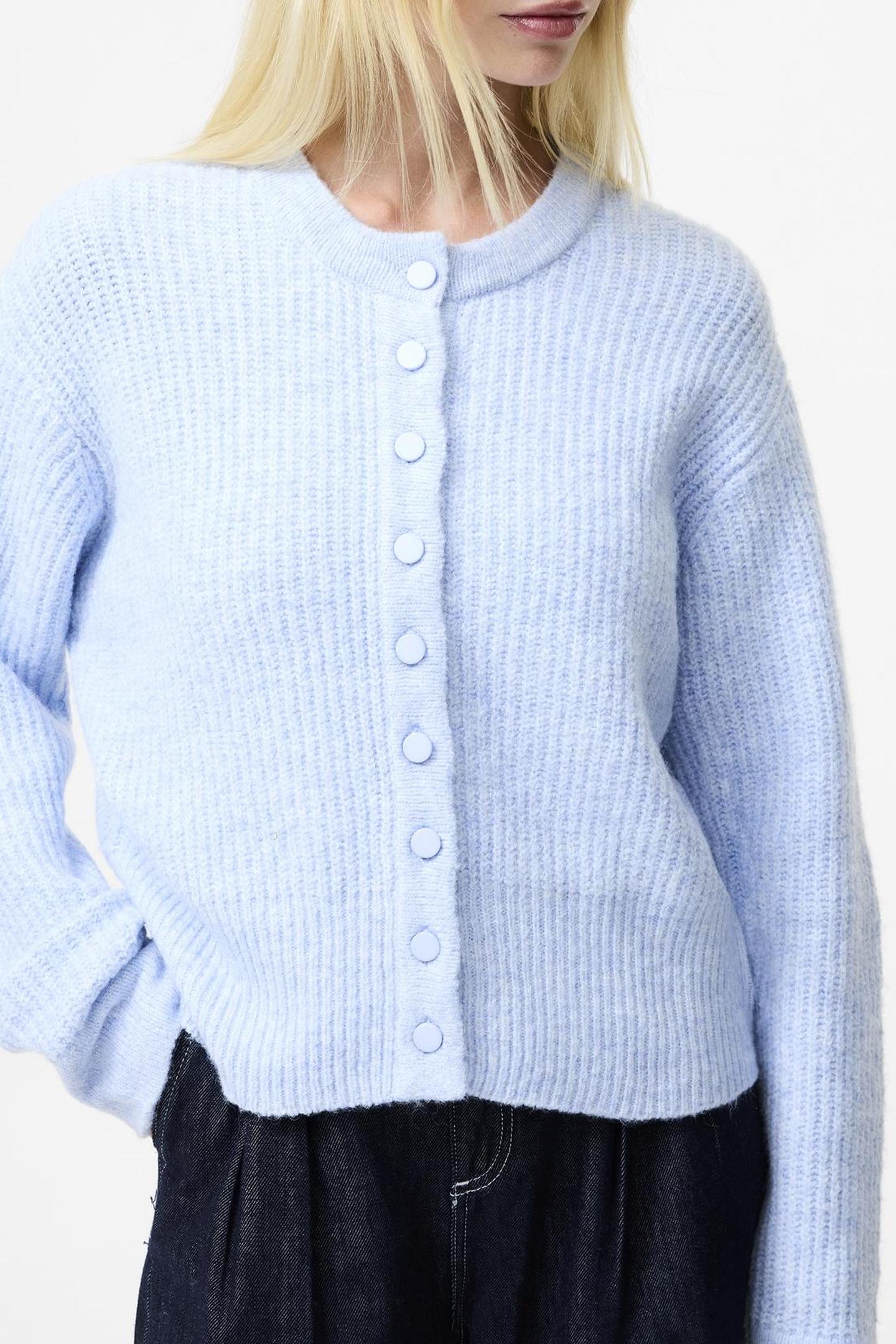 KEZIA KNIT LS CARDIGAN ARCTIC BLUE 4