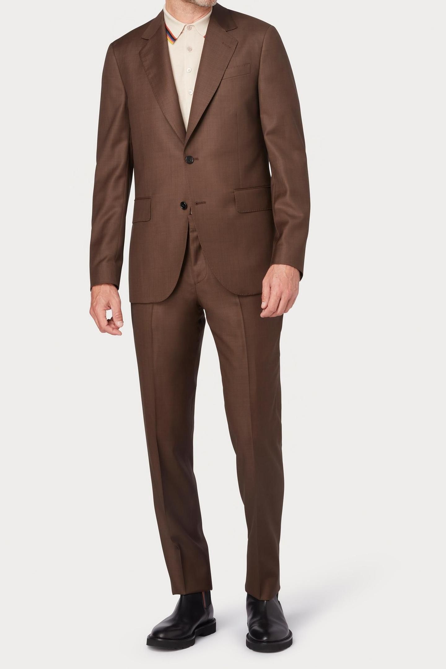 MENS 2 BUTTON SUIT MUD 3
