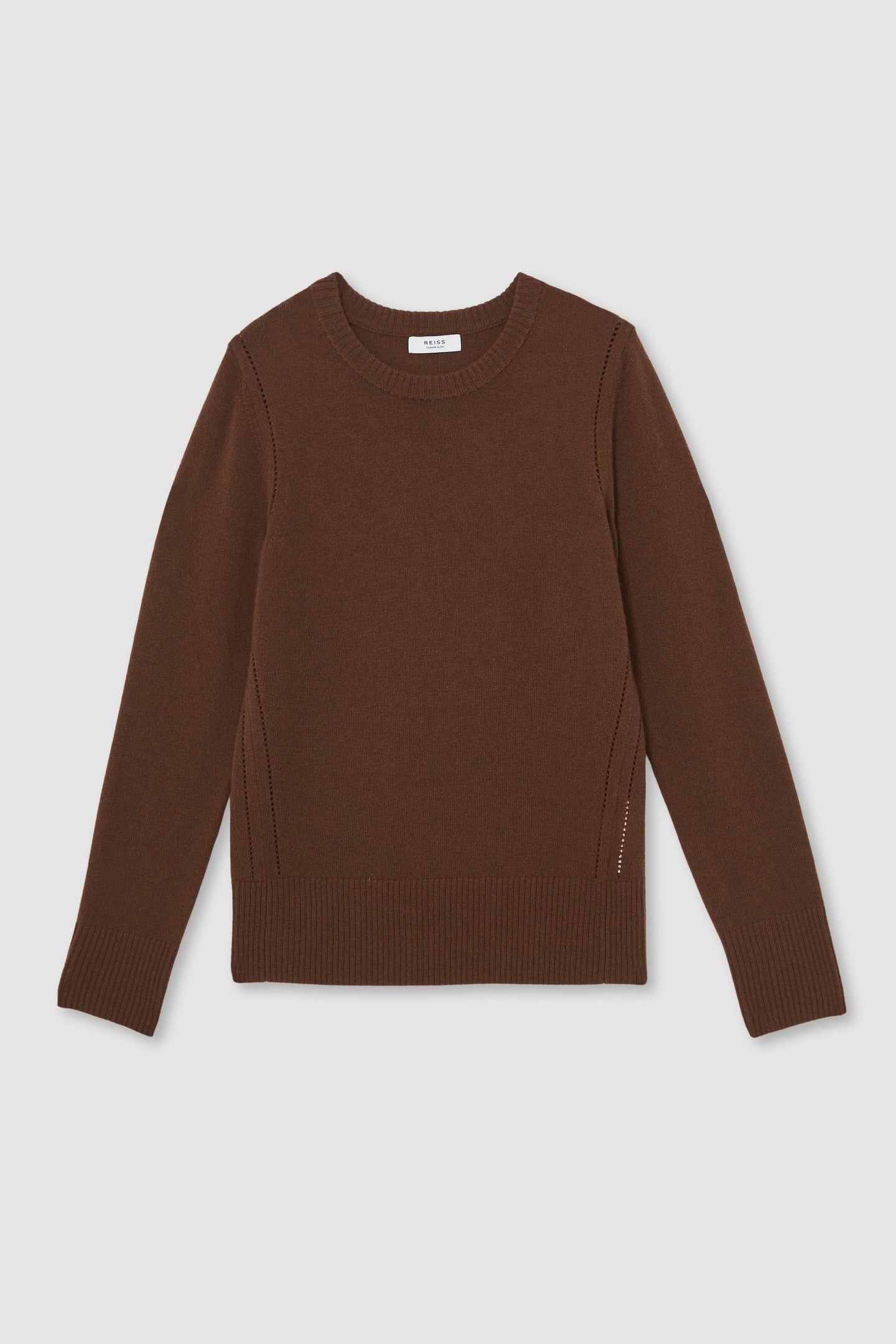 CREW NECK JUMPER TOFFEE BROWN 4