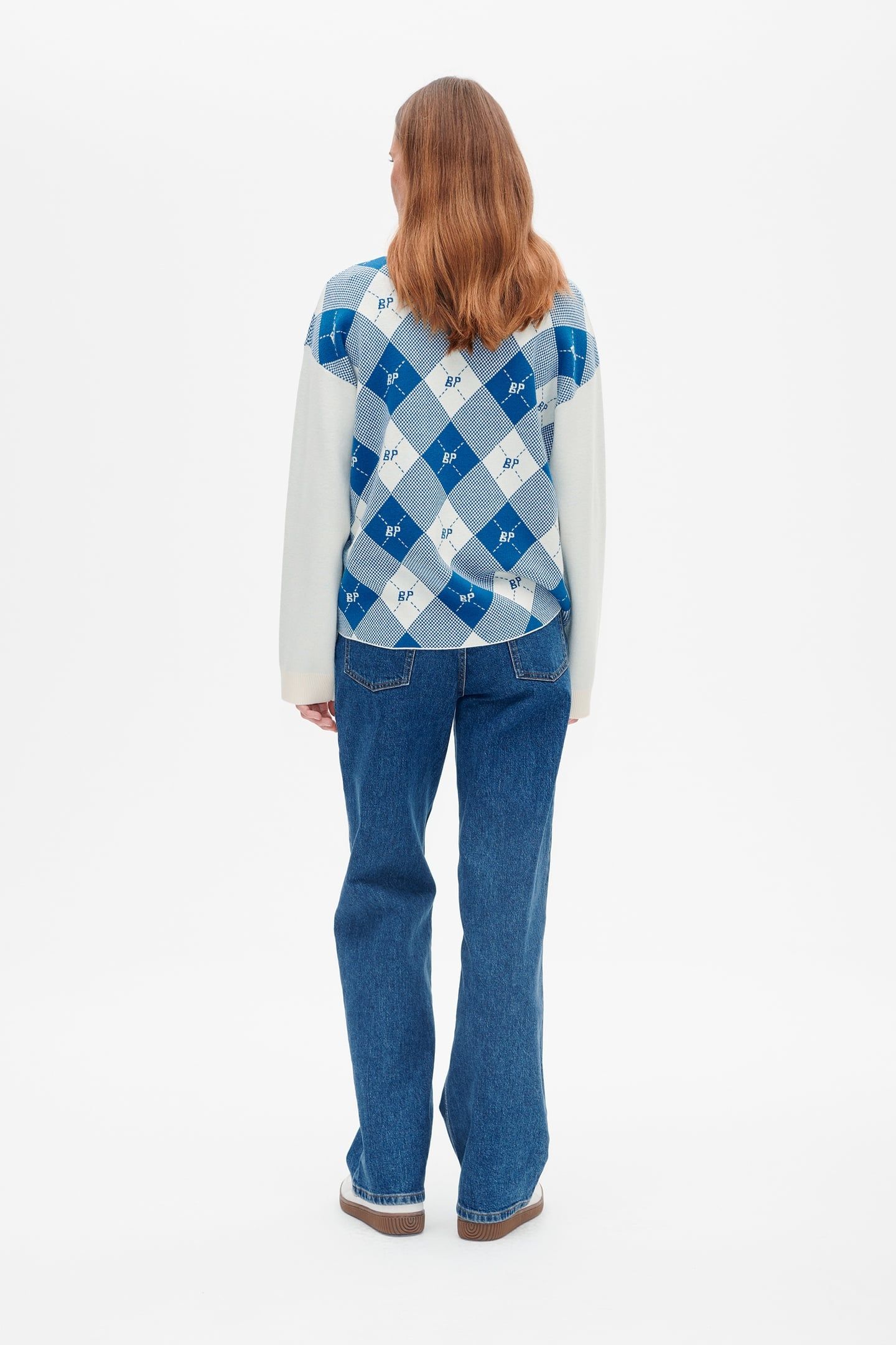 CLOE SWEATER FEDERAL BLUE CHECK 2