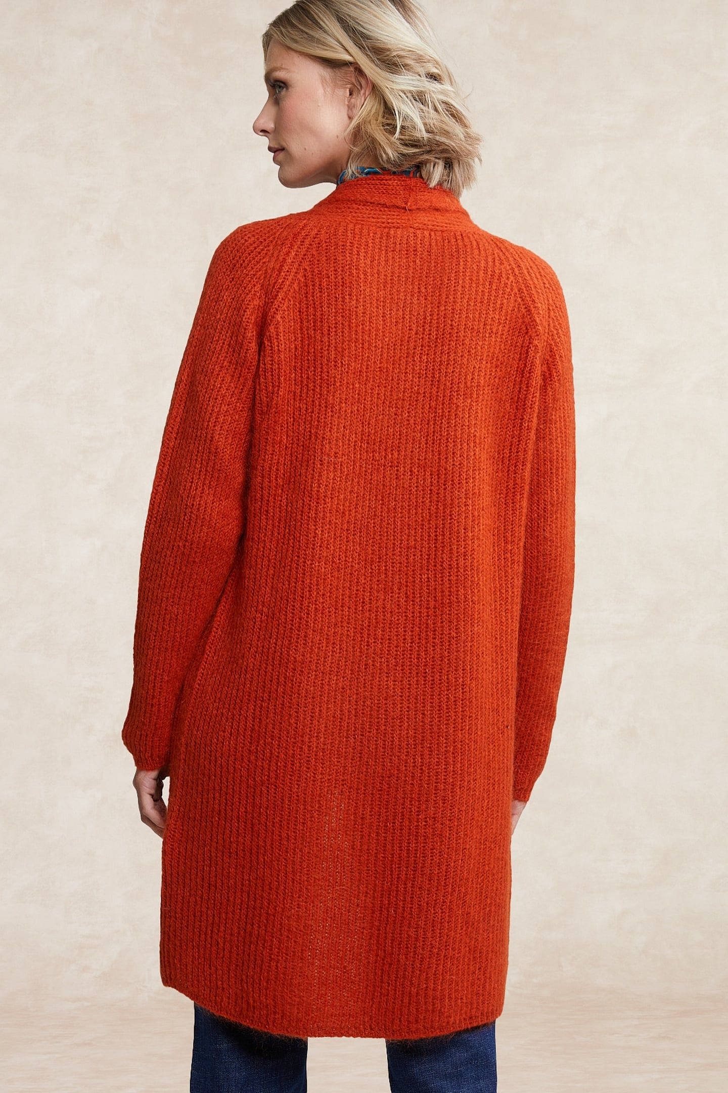 LONG CARDIGAN LONG SLEEVES ORANGE 2